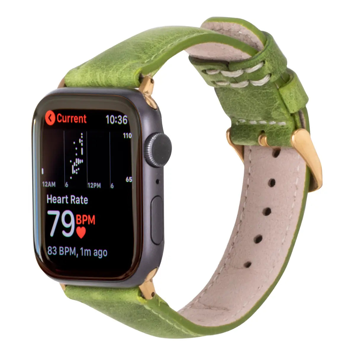 Distressed Green Leather Classic Apple Watch Band