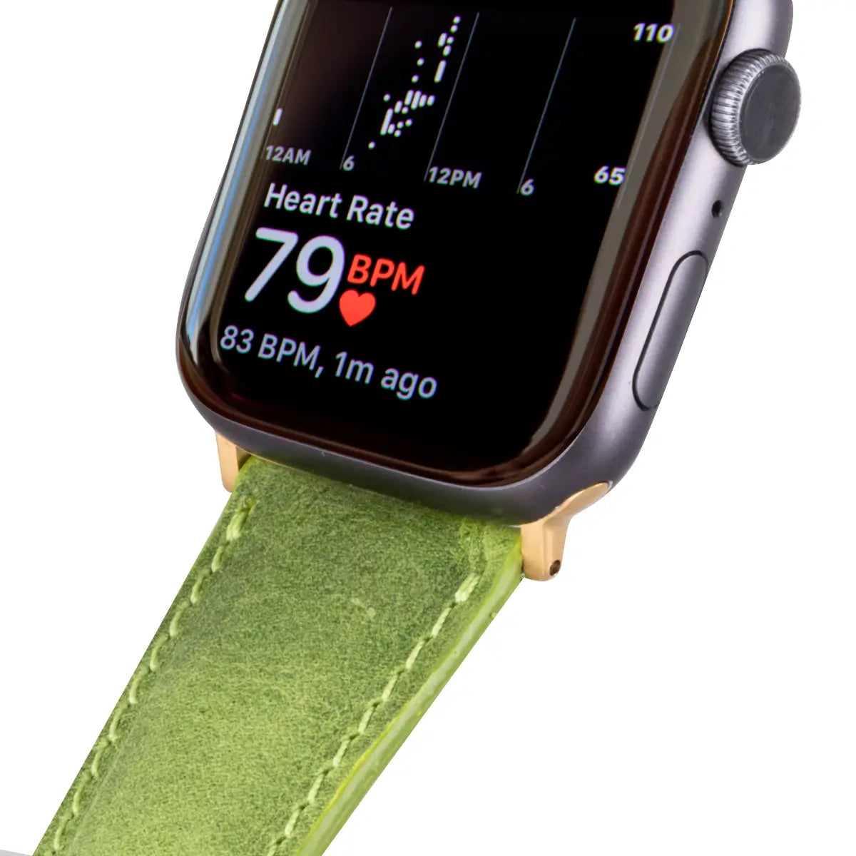 Distressed Green Leather Classic Apple Watch Band