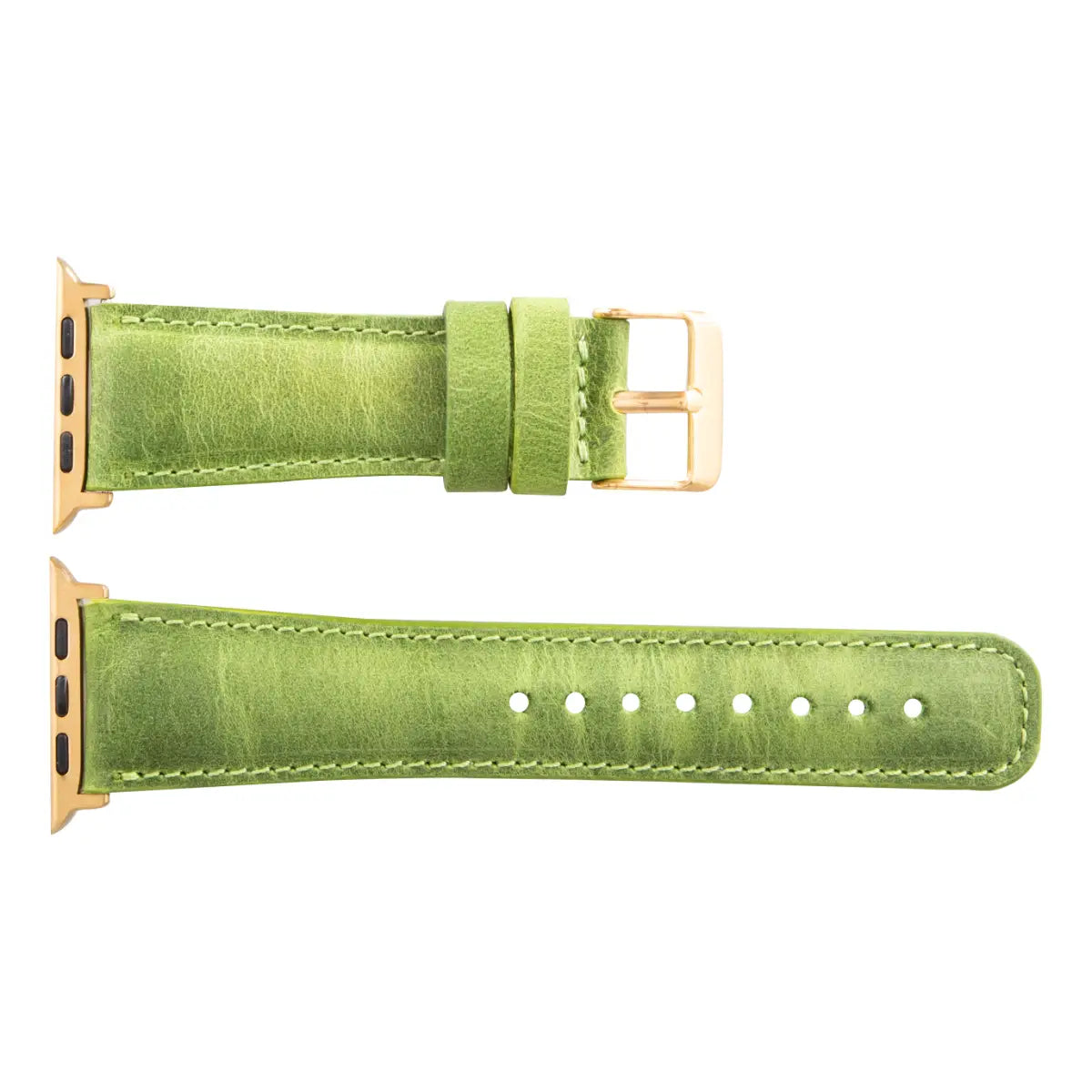 Distressed Green Leather Classic Apple Watch Band