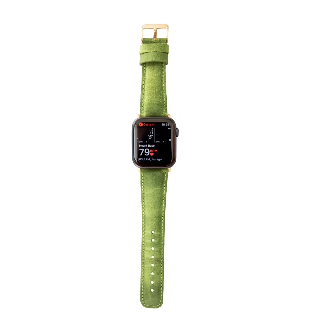 Distressed Green Leather Classic Apple Watch Band