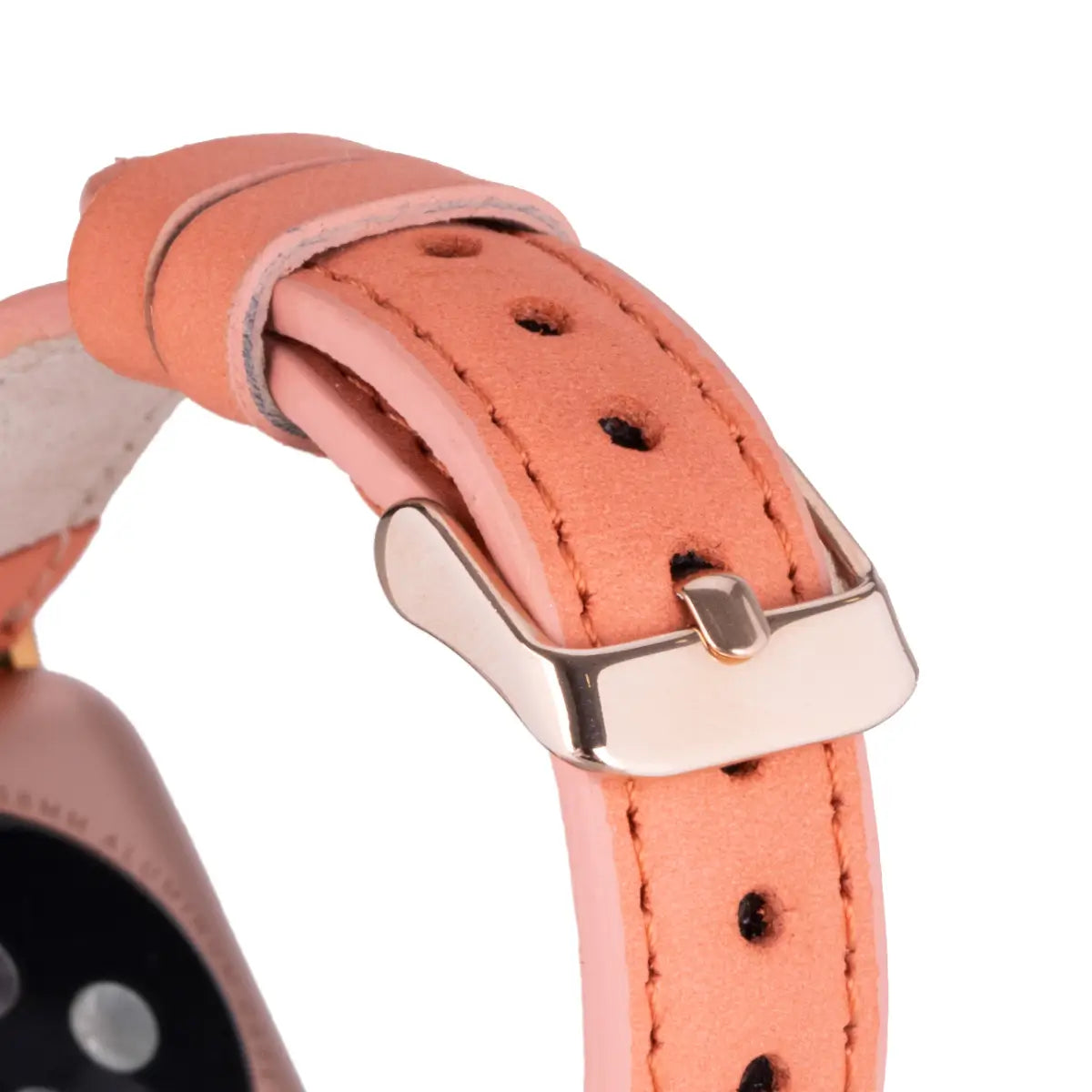 Distressed Orange Leather Slim Apple Watch Band