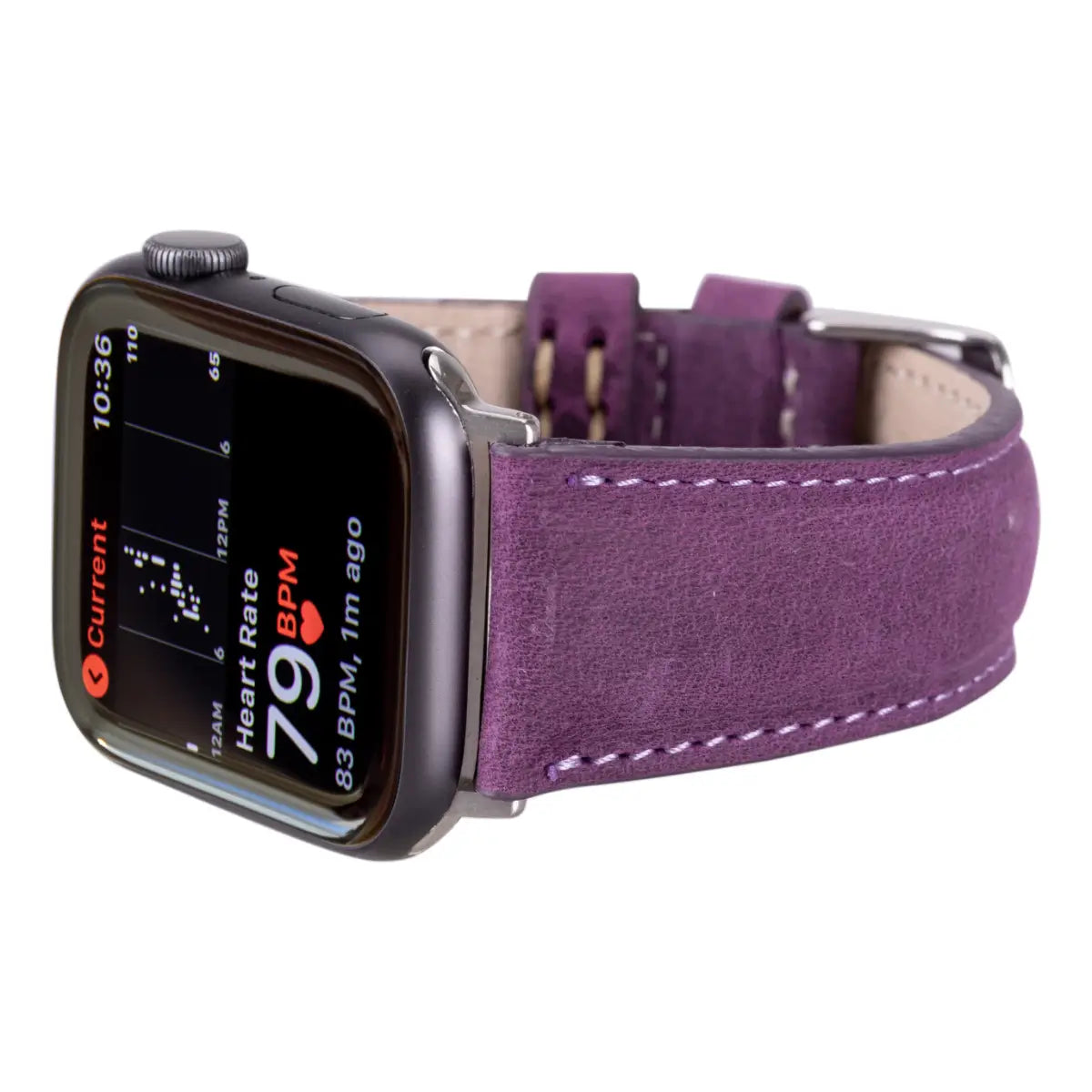 Distressed Purple Leather Apple Watch Band