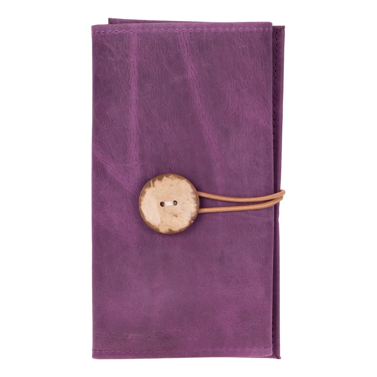 Distressed Purple Leather Cable Organizer