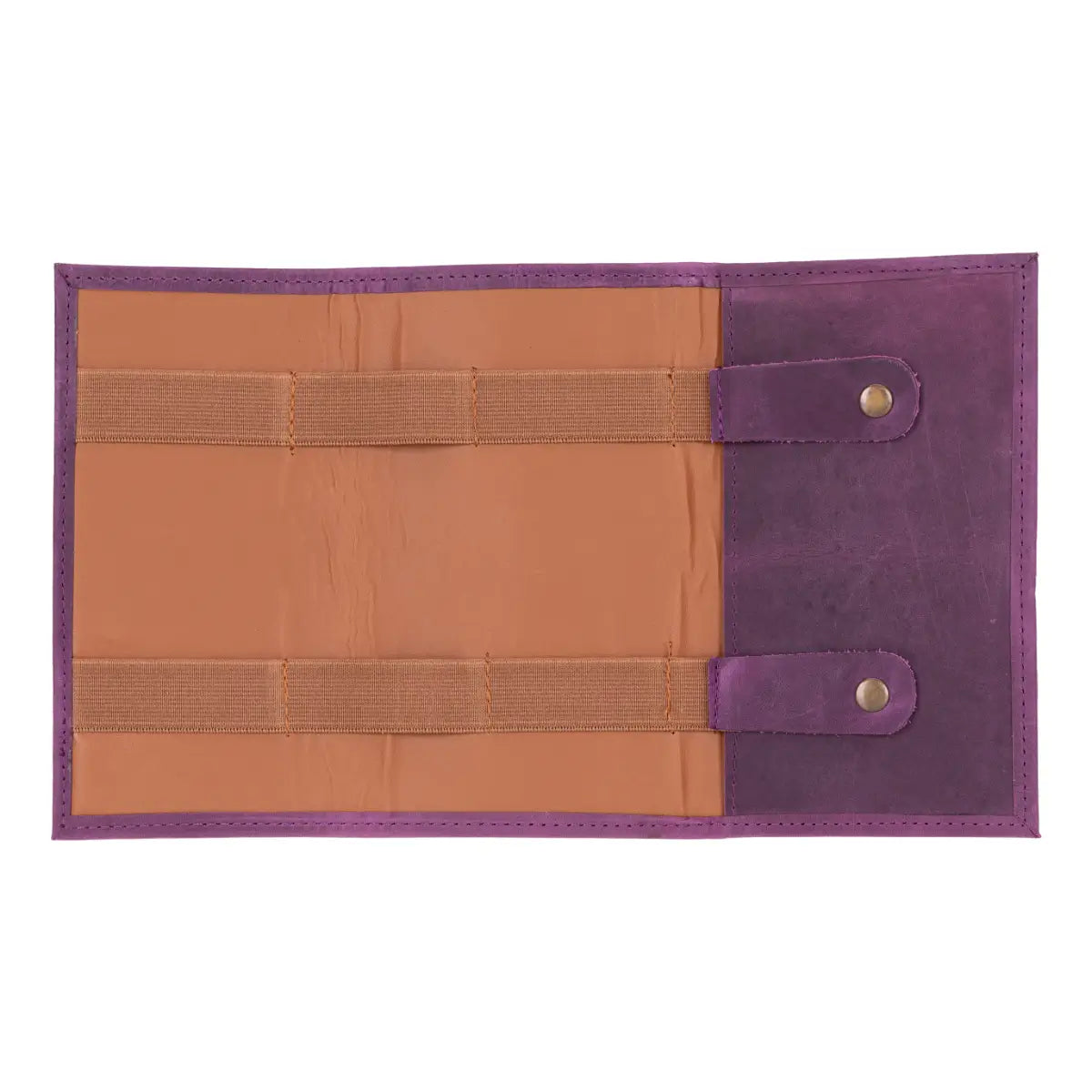 Distressed Purple Leather Cable Organizer
