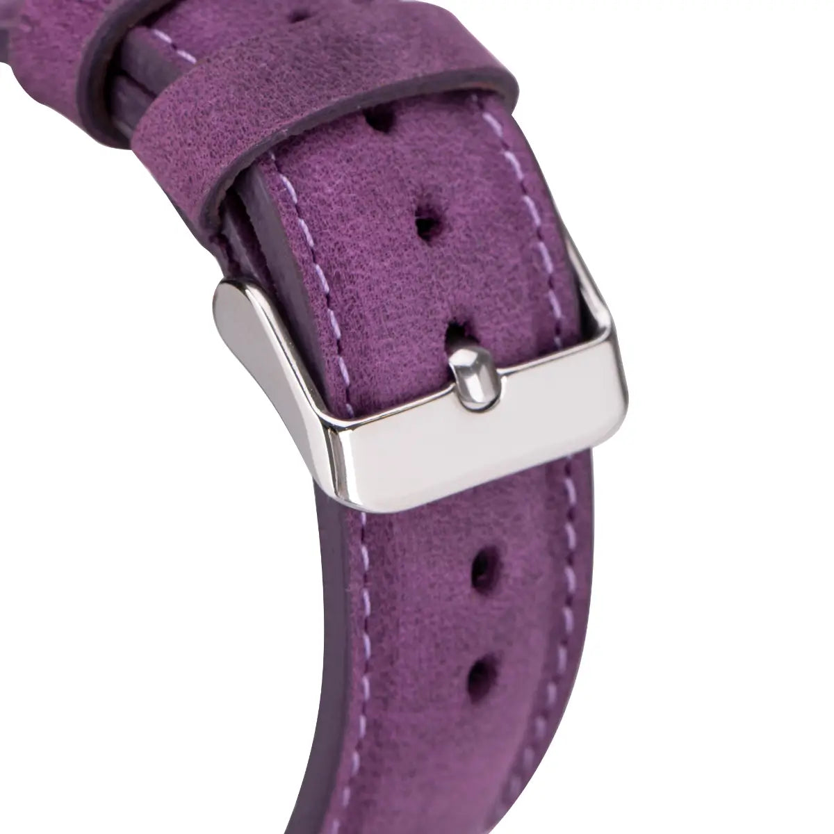 Distressed Purple Leather Classic Apple Watch Band