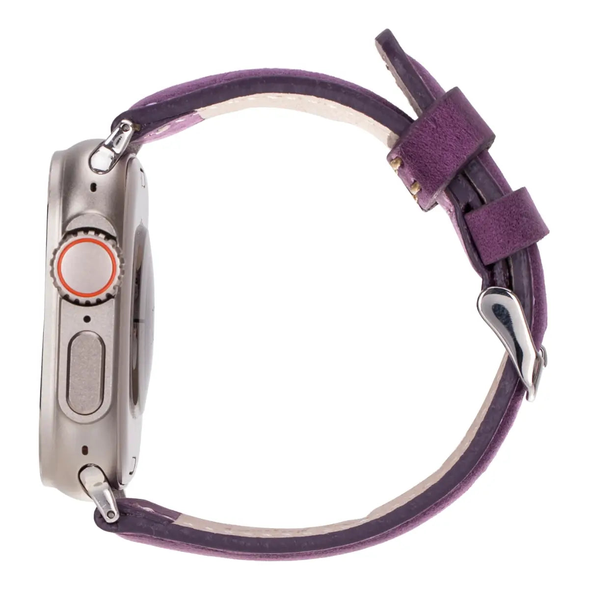 Distressed Purple Leather Classic Apple Watch Band