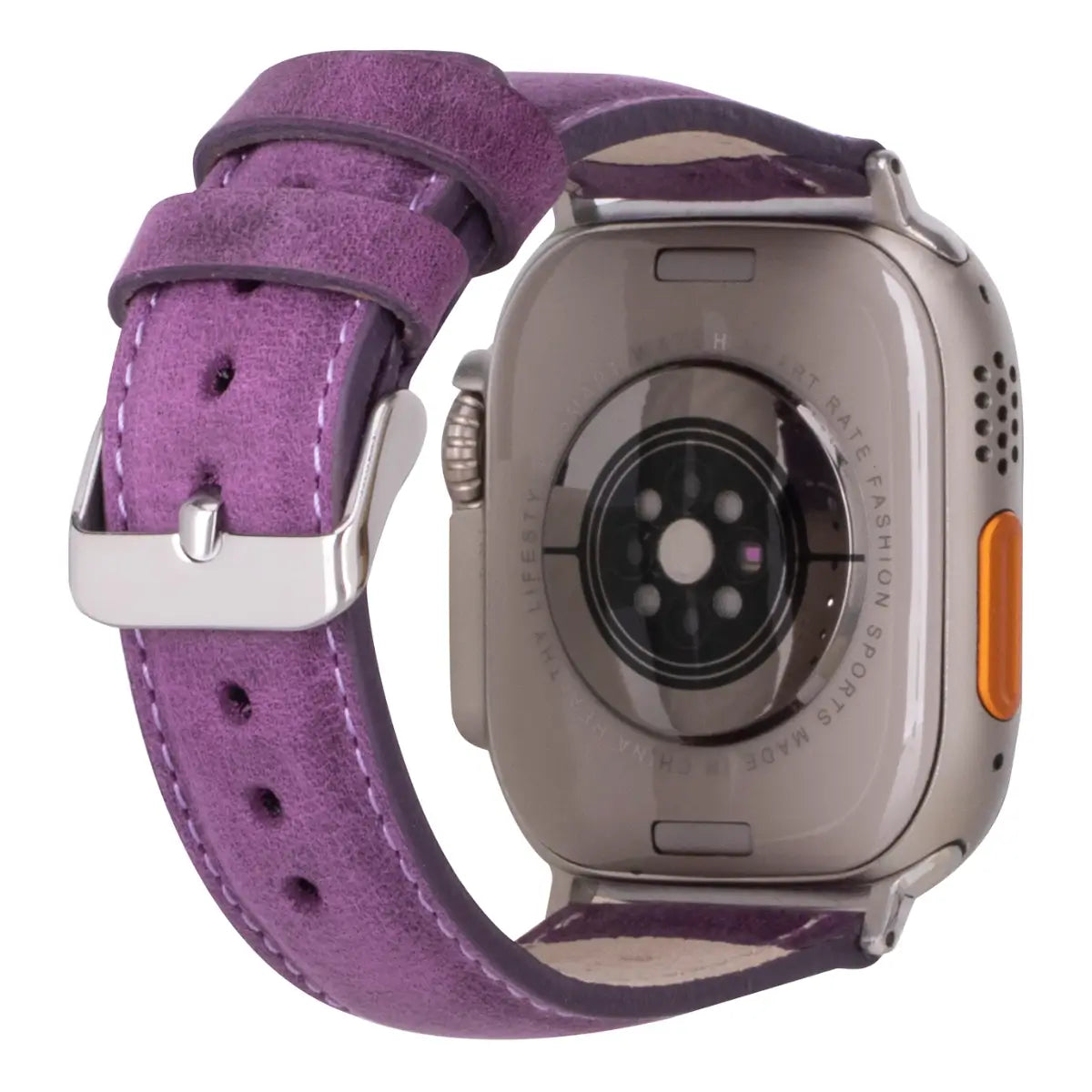 Distressed Purple Leather Classic Apple Watch Band