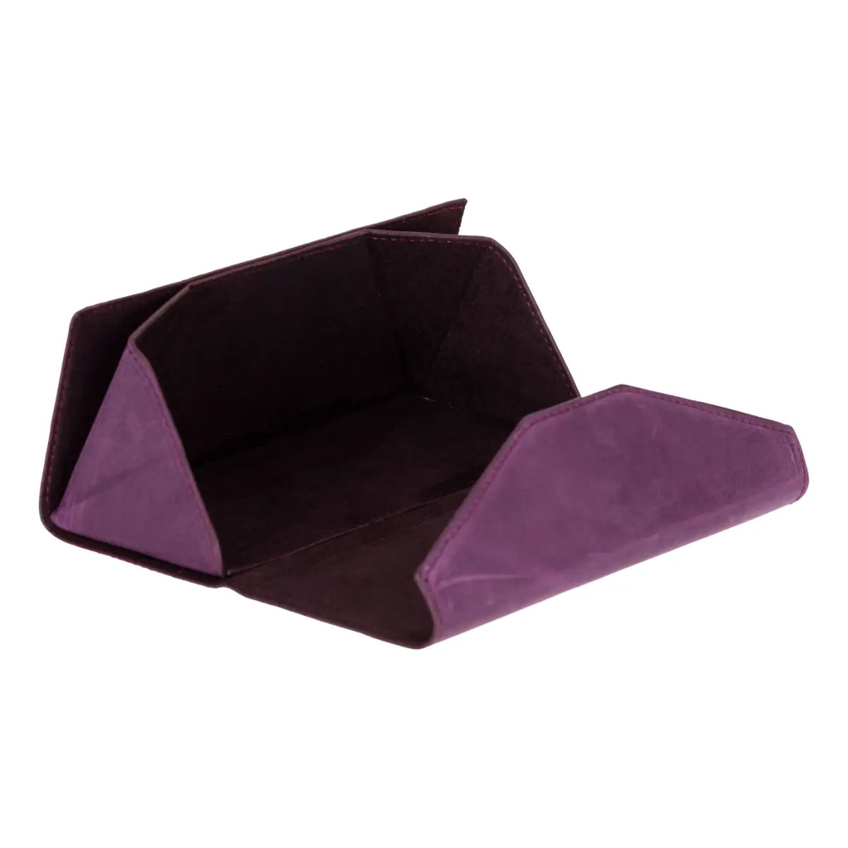 Distressed Purple Leather Glasses Case