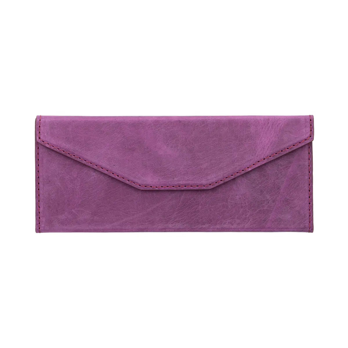 Distressed Purple Leather Glasses Case