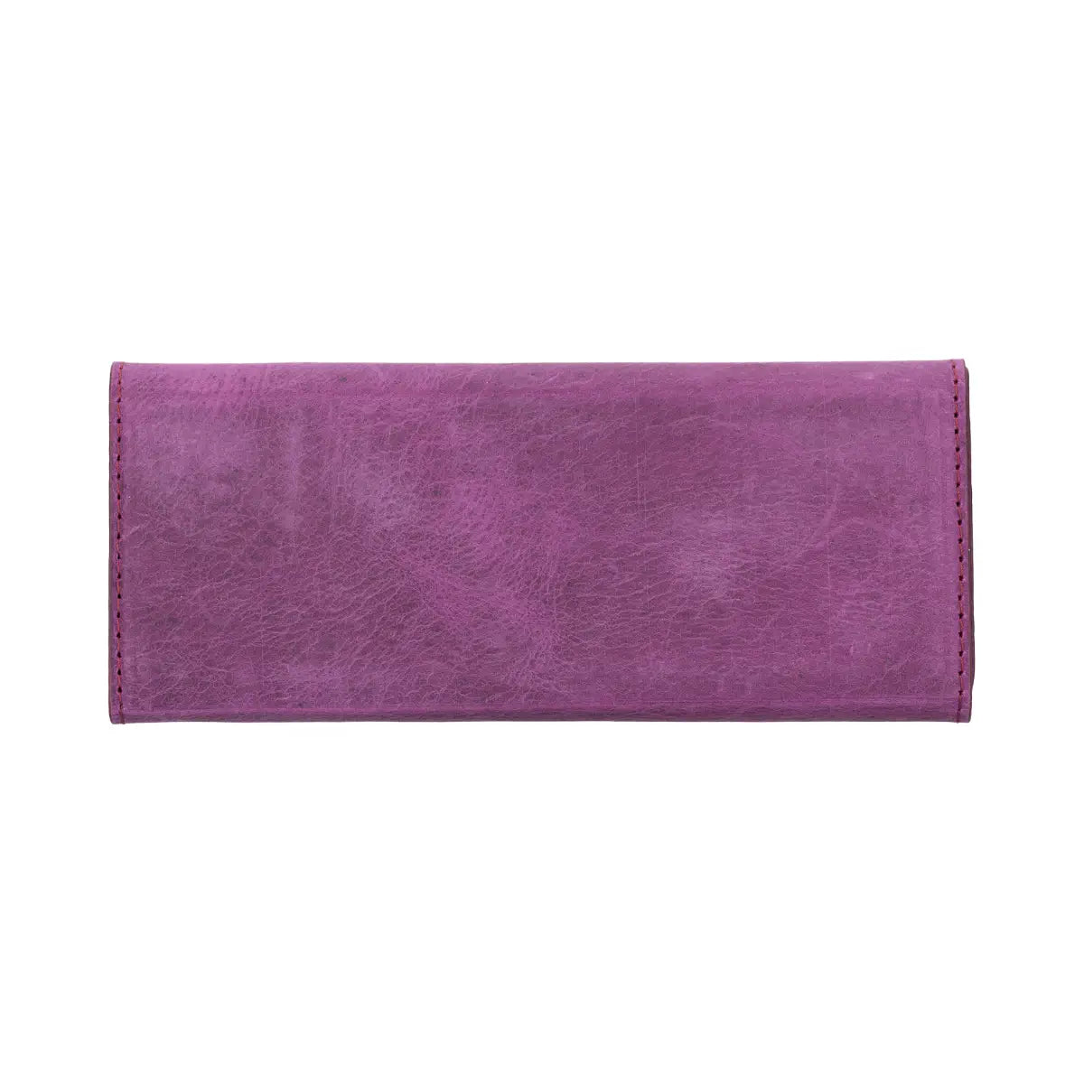 Distressed Purple Leather Glasses Case