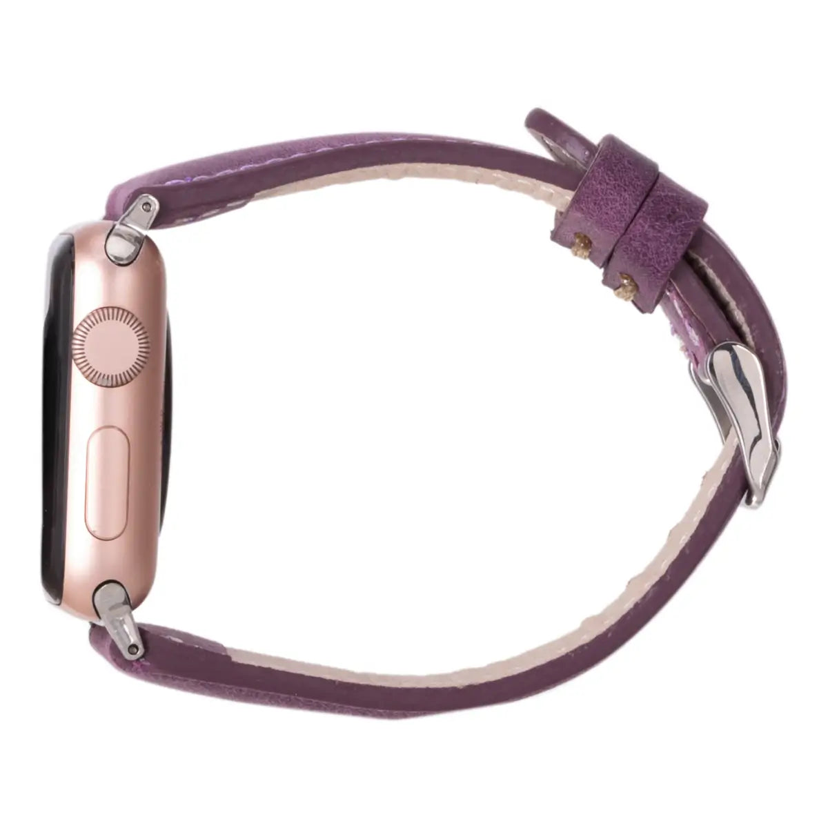 Distressed Purple Leather Slim Apple Watch Band