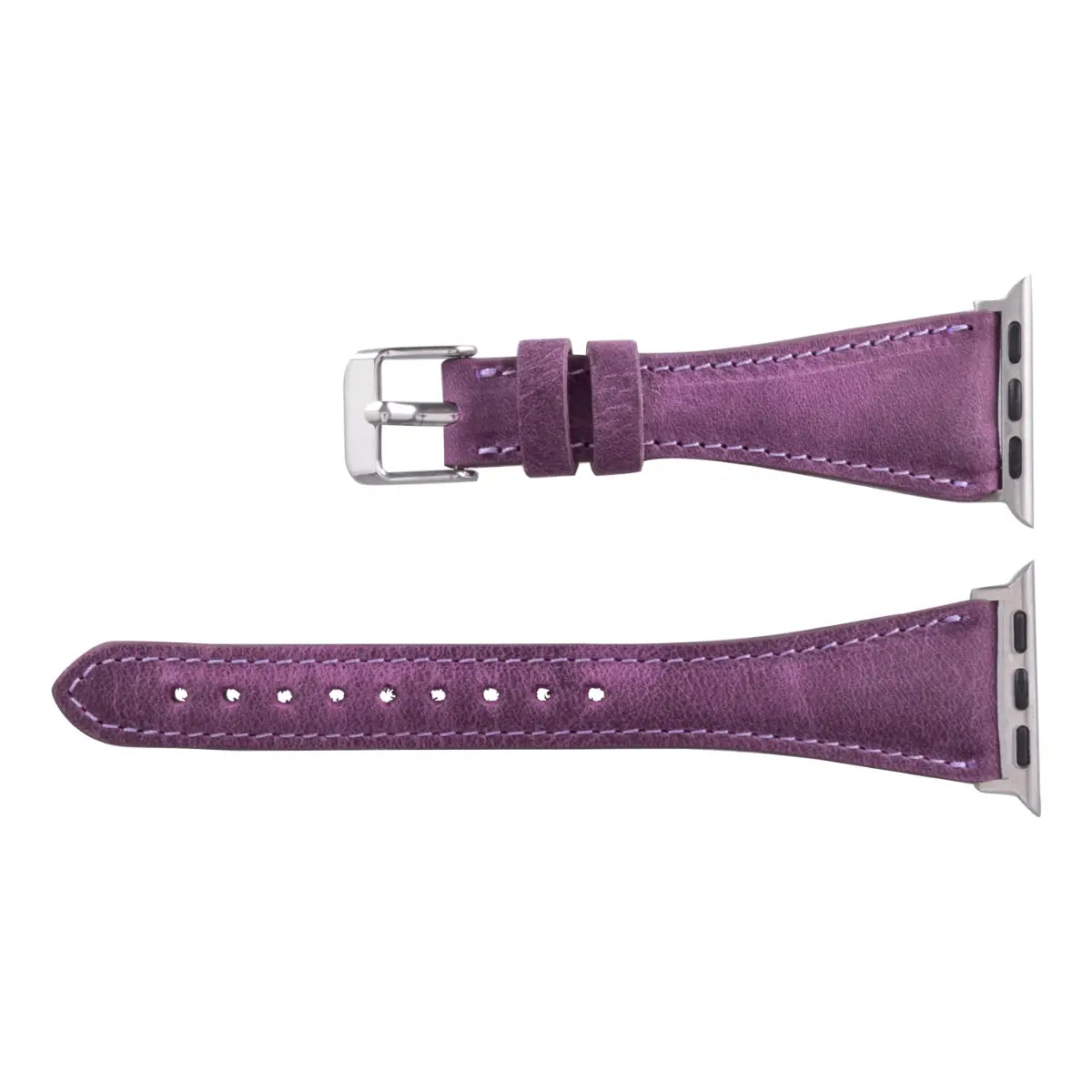 Distressed Purple Leather Slim Apple Watch Band