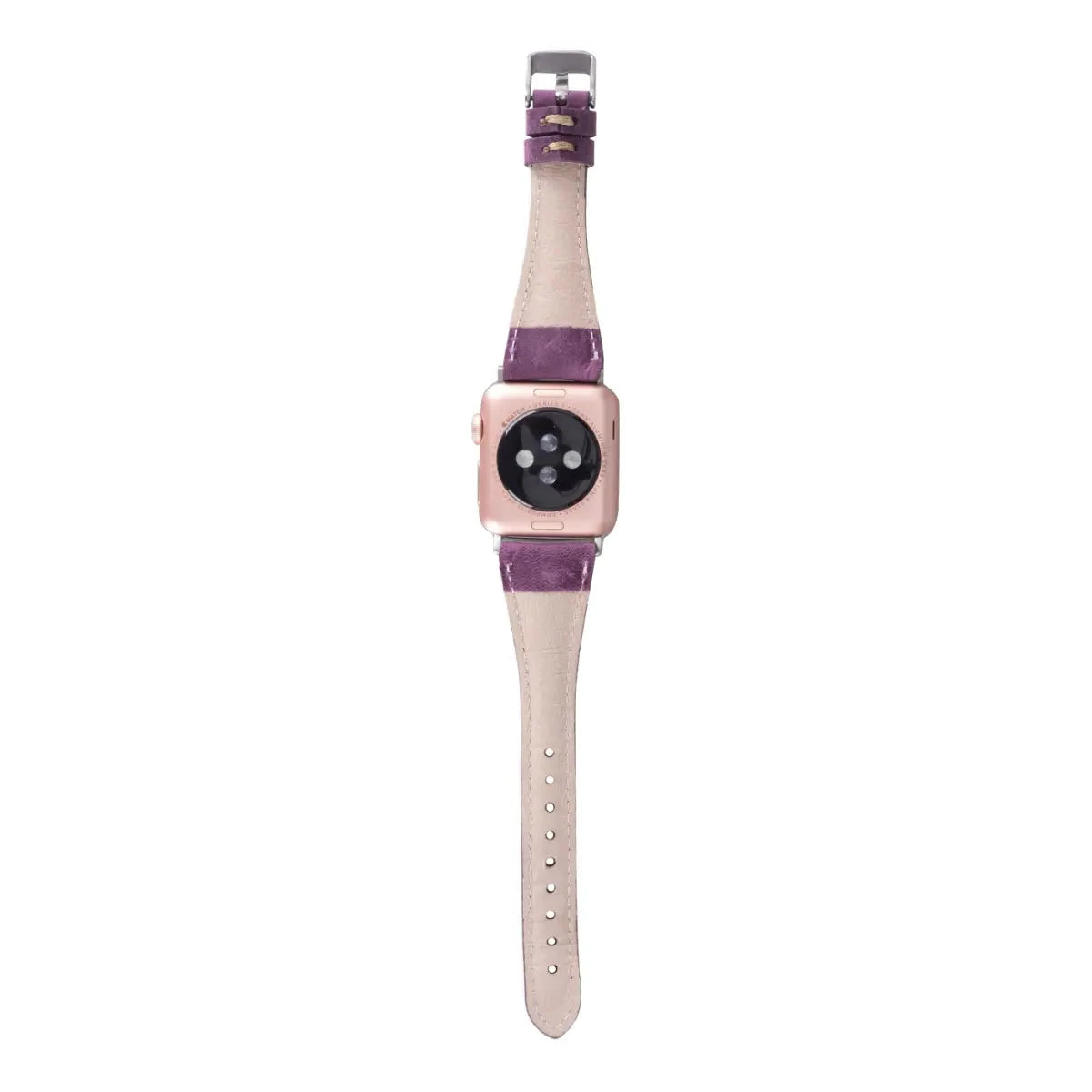 Distressed Purple Leather Slim Apple Watch Band