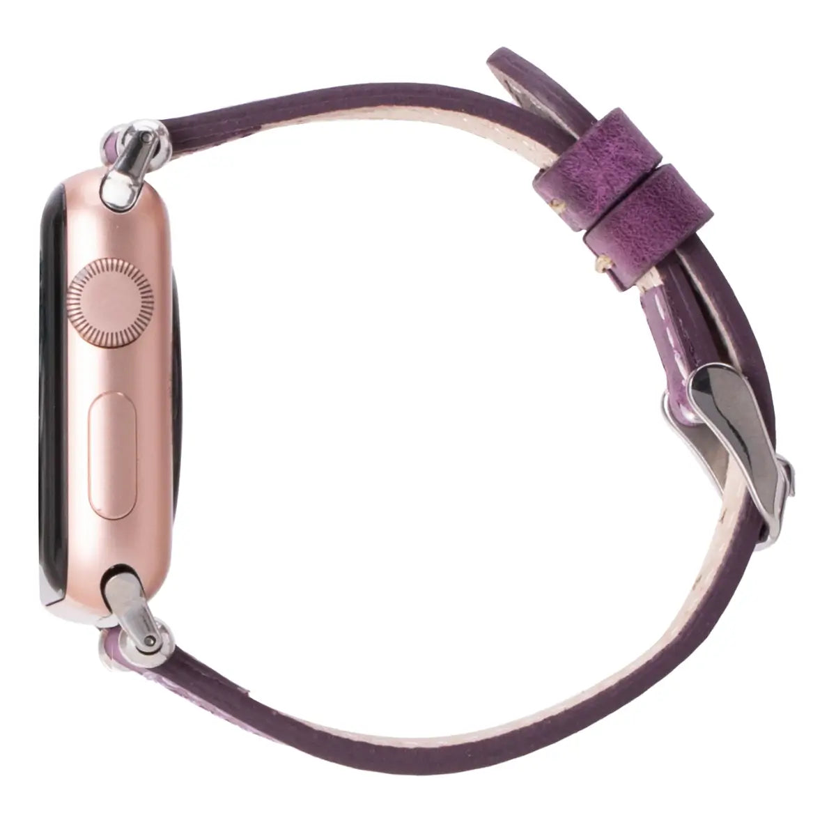 Distressed Purple Leather Ultra Slim Apple Watch Band