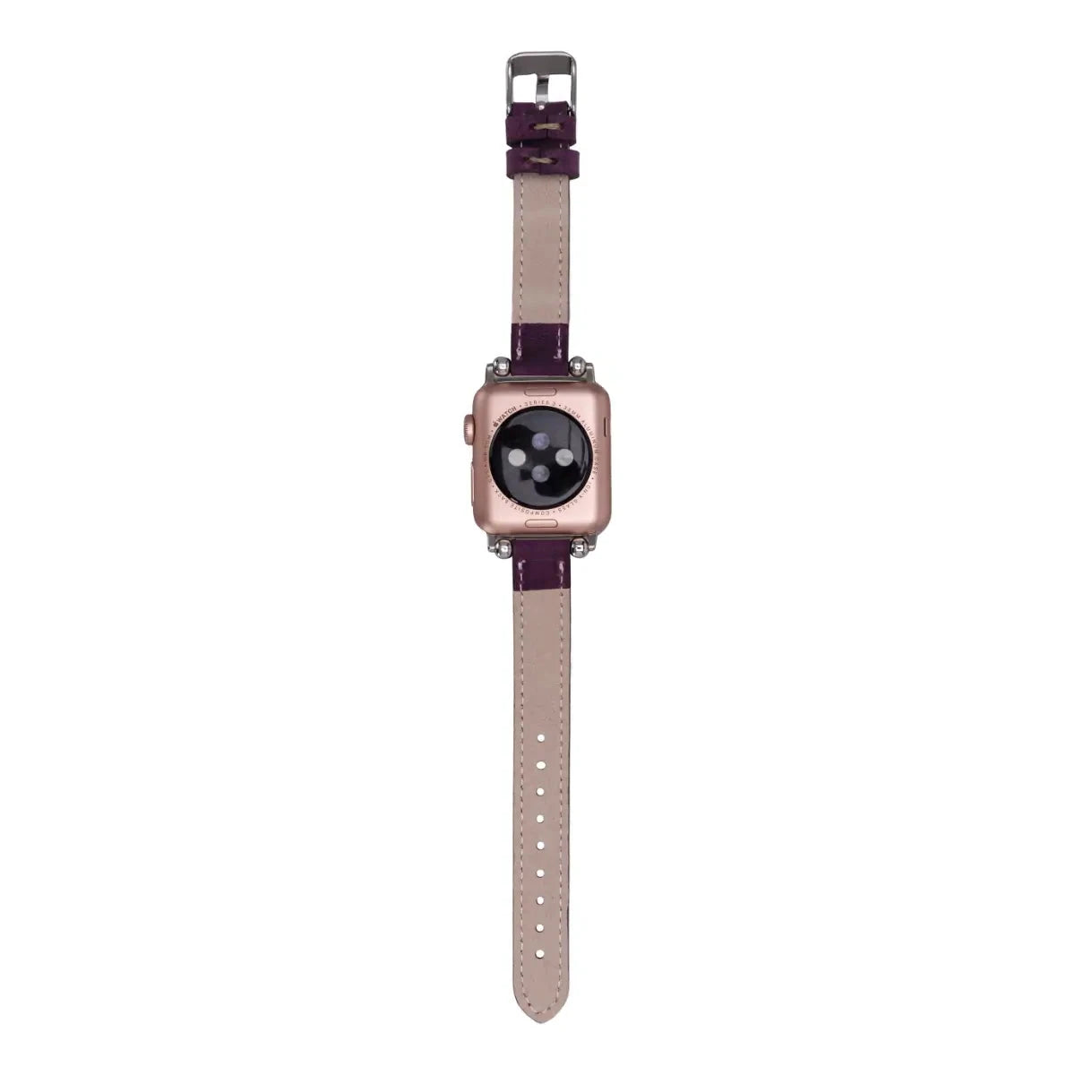Distressed Purple Leather Ultra Slim Apple Watch Band