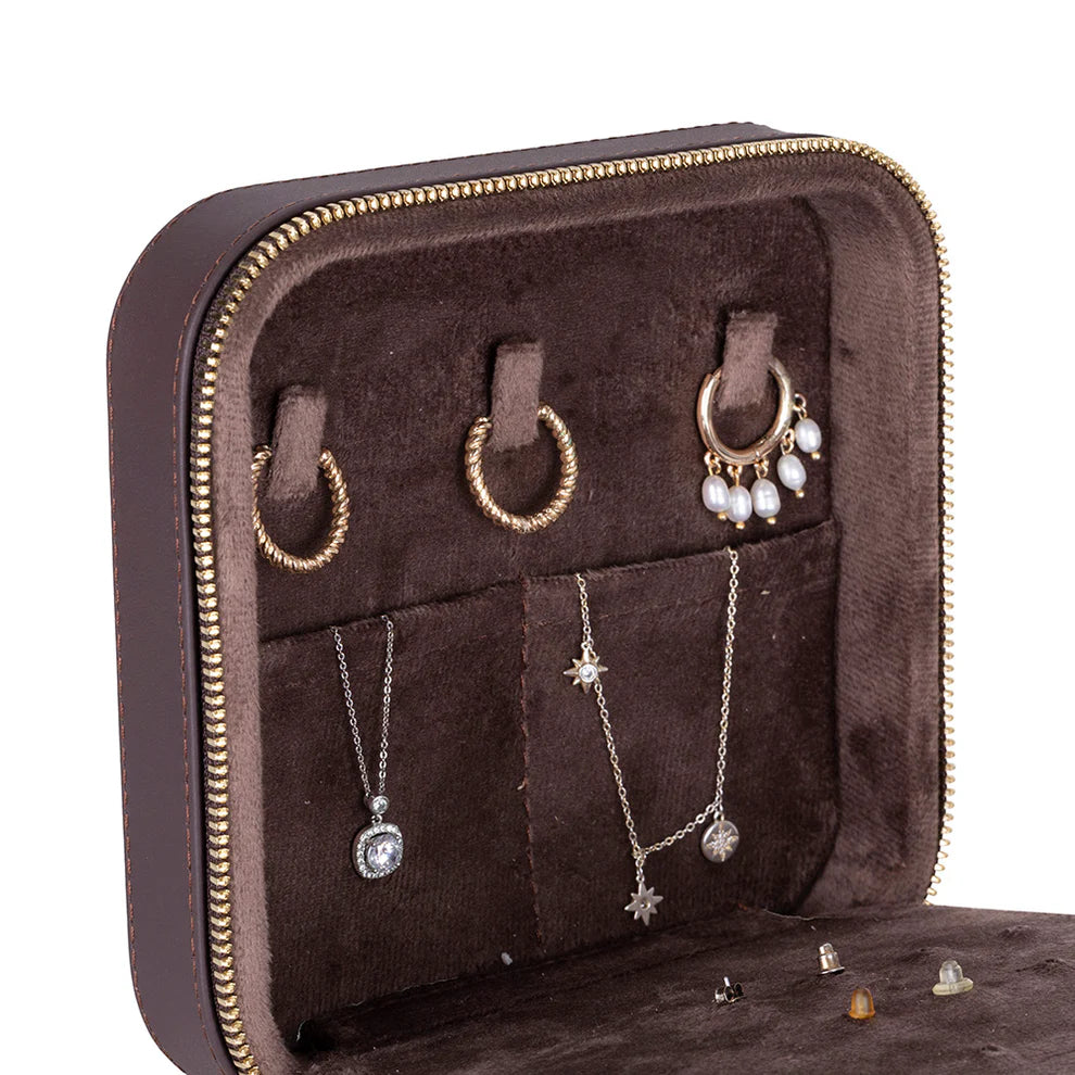 Leather Jewelry Box-Espresso