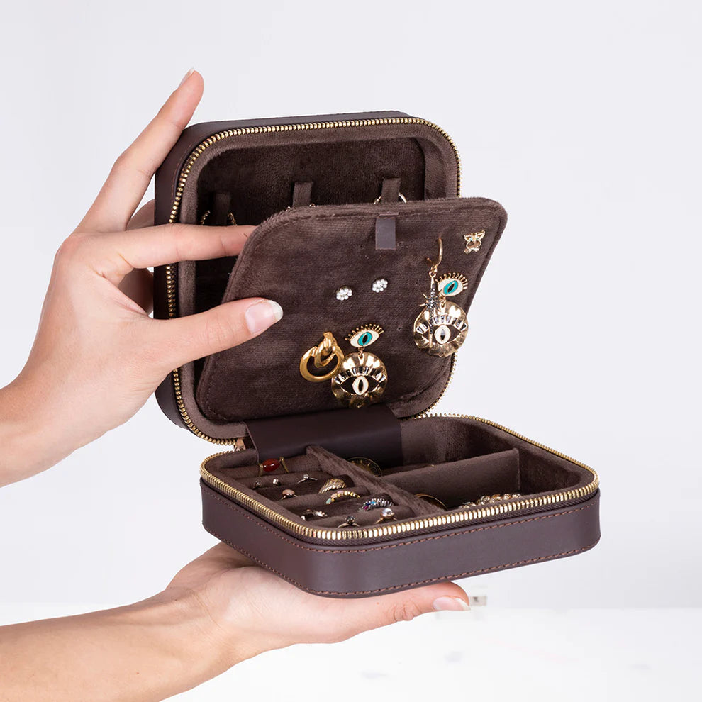Leather Jewelry Box-Espresso