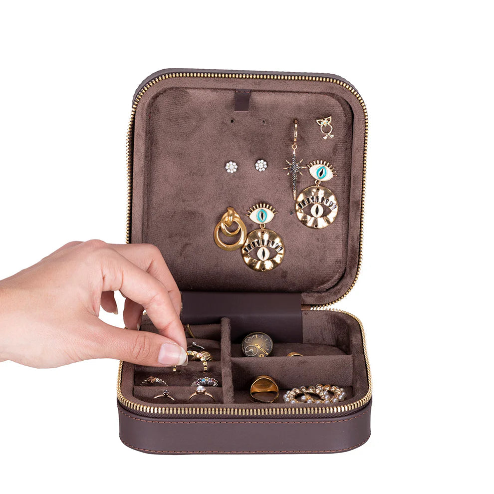 Leather Jewelry Box-Espresso
