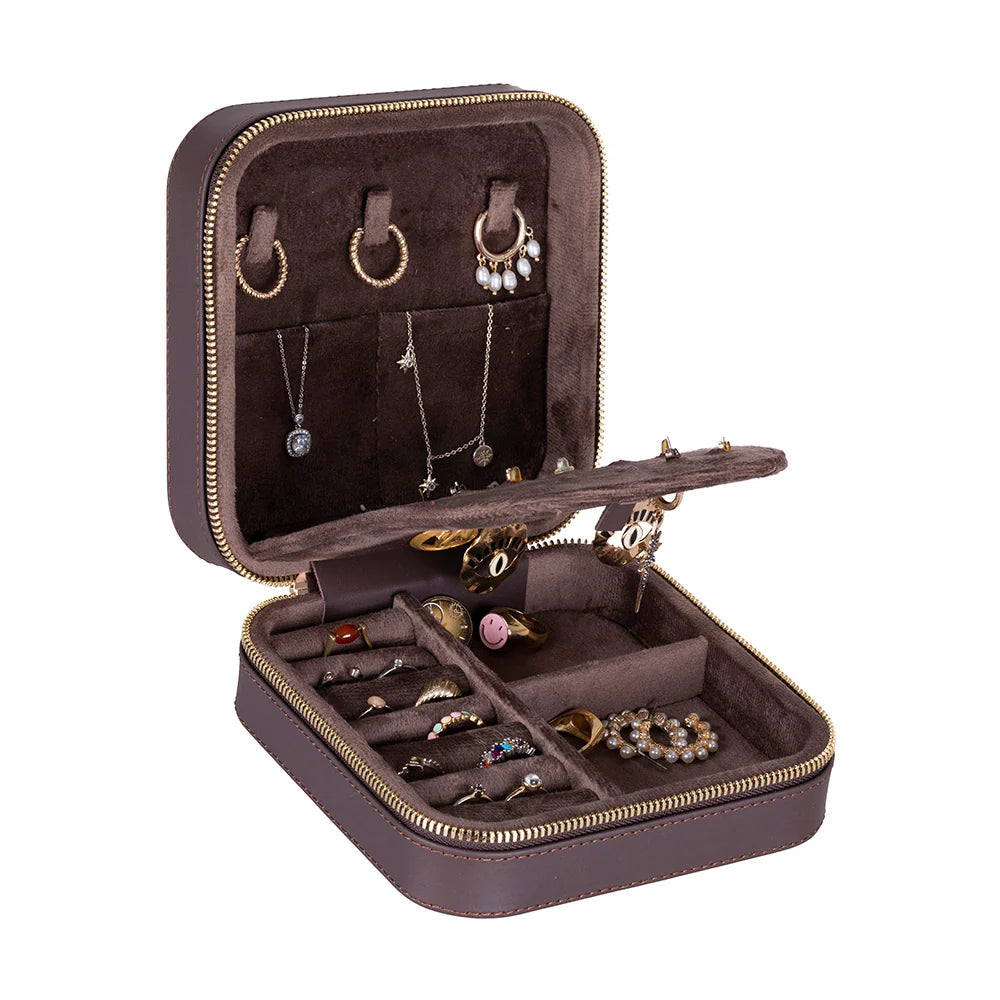 Leather Jewelry Box-Espresso
