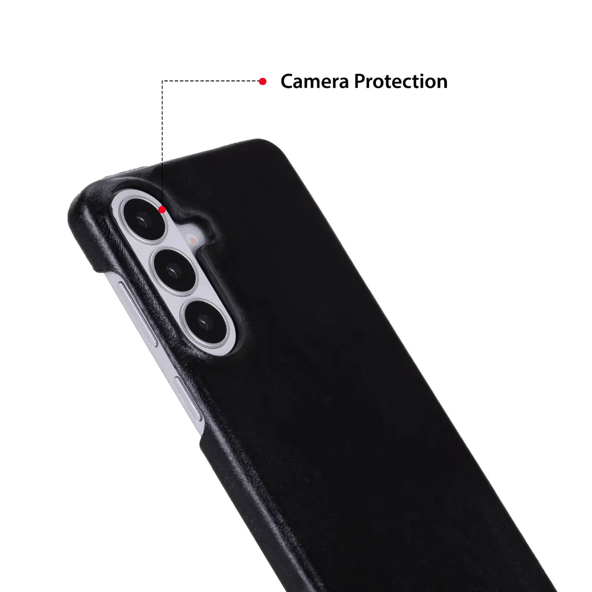 Galaxy S26 Plus Leather Case – Black (Rivo)