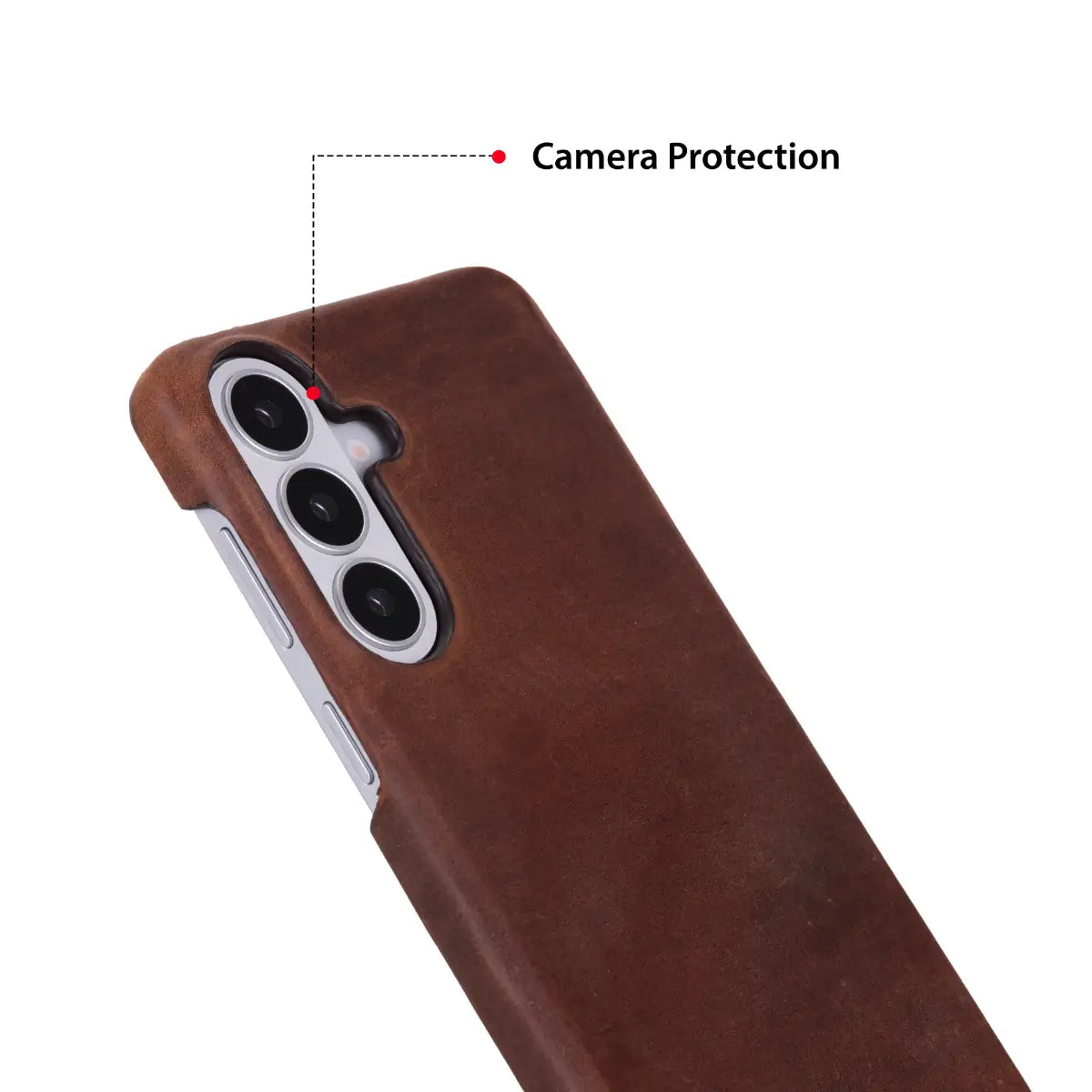 Galaxy S26 Plus Leather Case – Distressed Brown (Rivo)
