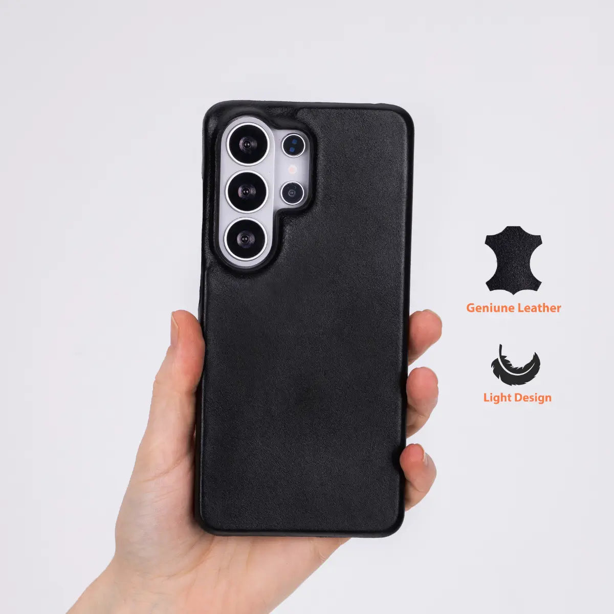 Galaxy S26 Ultra Leather Case – Black (Rivo)