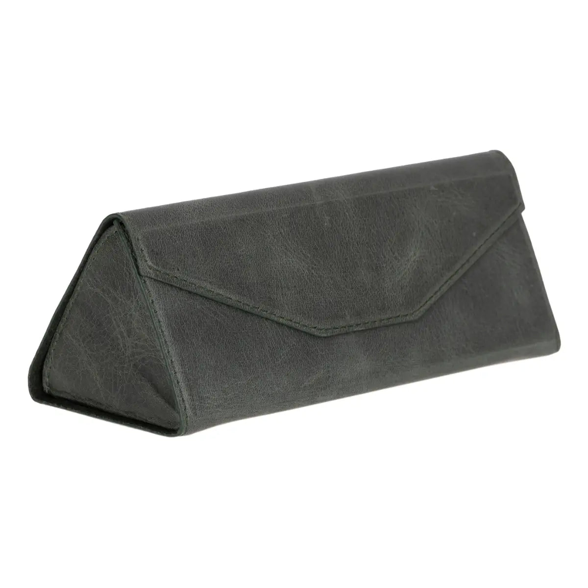 Green Leather Glasses Case