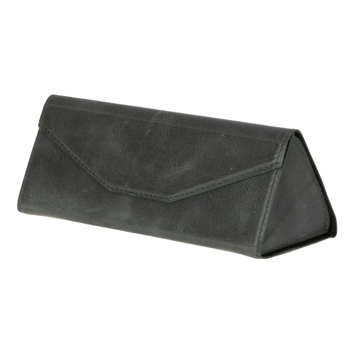 Green Leather Glasses Case