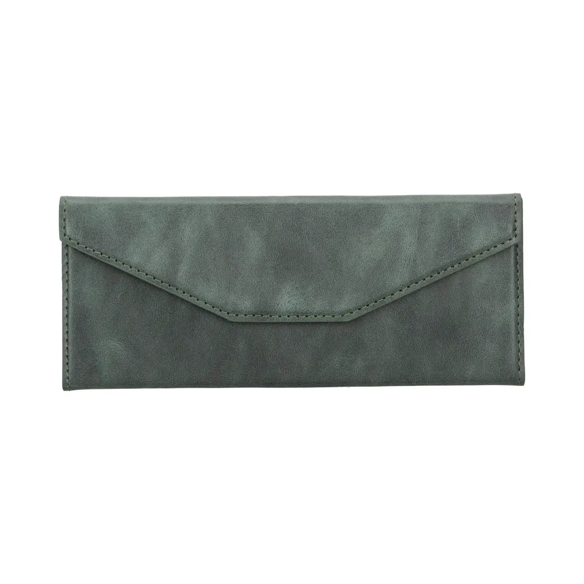 Green Leather Glasses Case