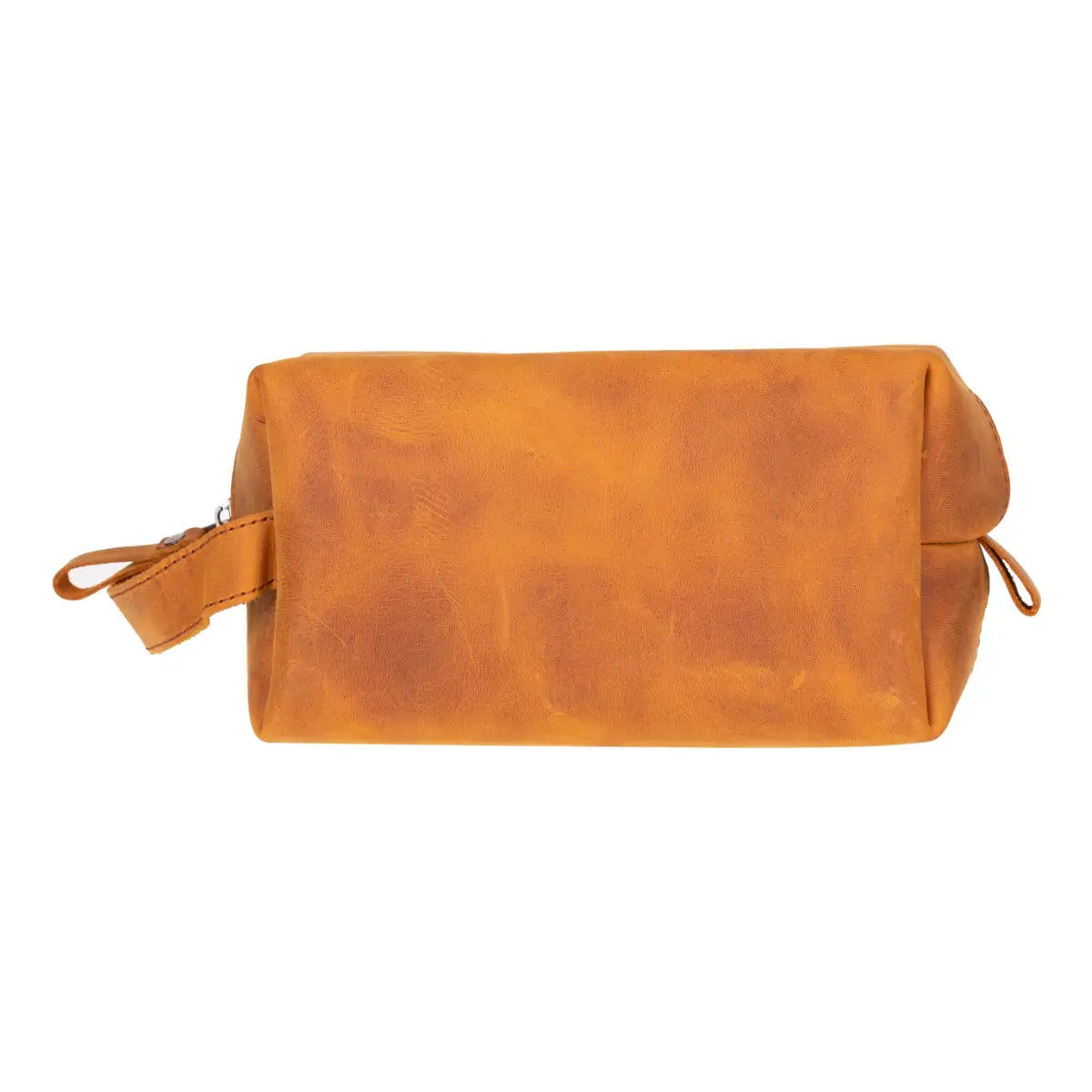 Leather Dopp Kit Bag Camel Brown