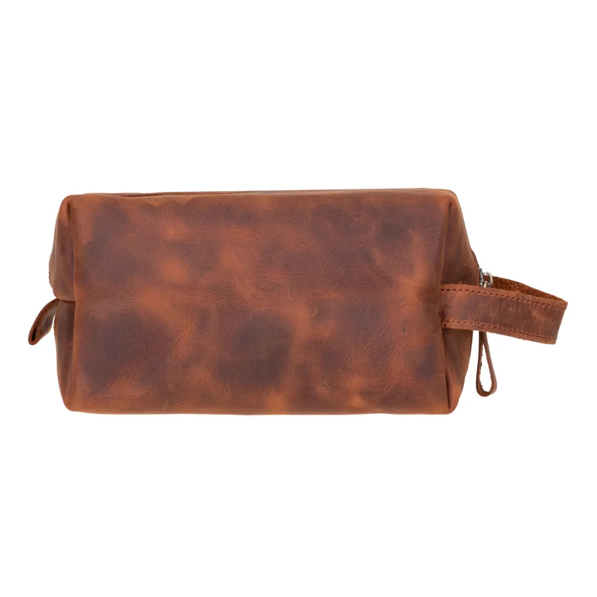 Leather Dopp Kit Bag Distressed Brown