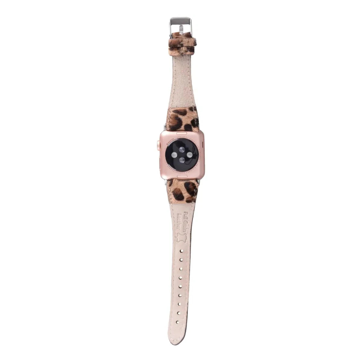 Leopard Pattern Leather Slim Apple Watch Band