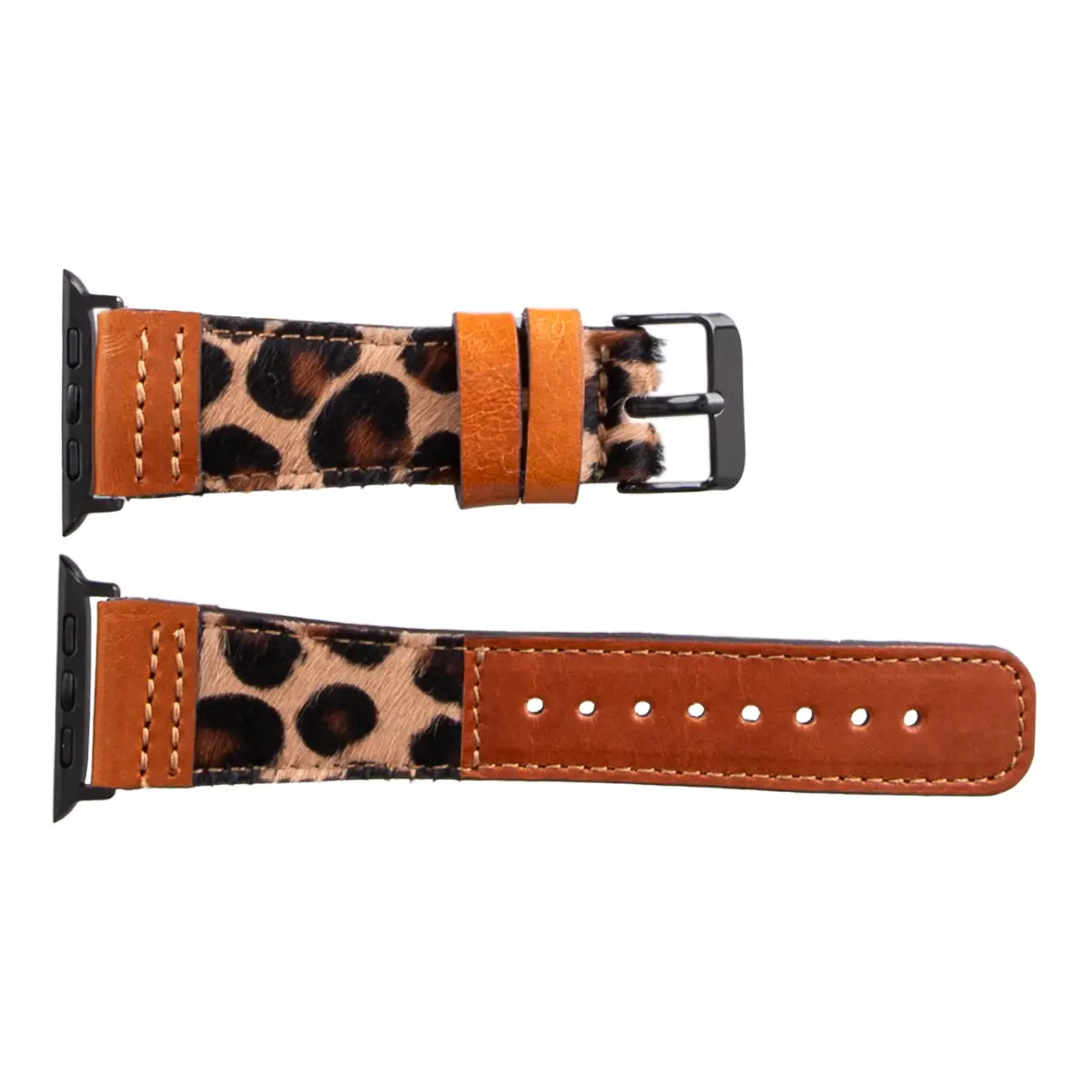 Leopard Pattern Leather Sport Apple Watch Band