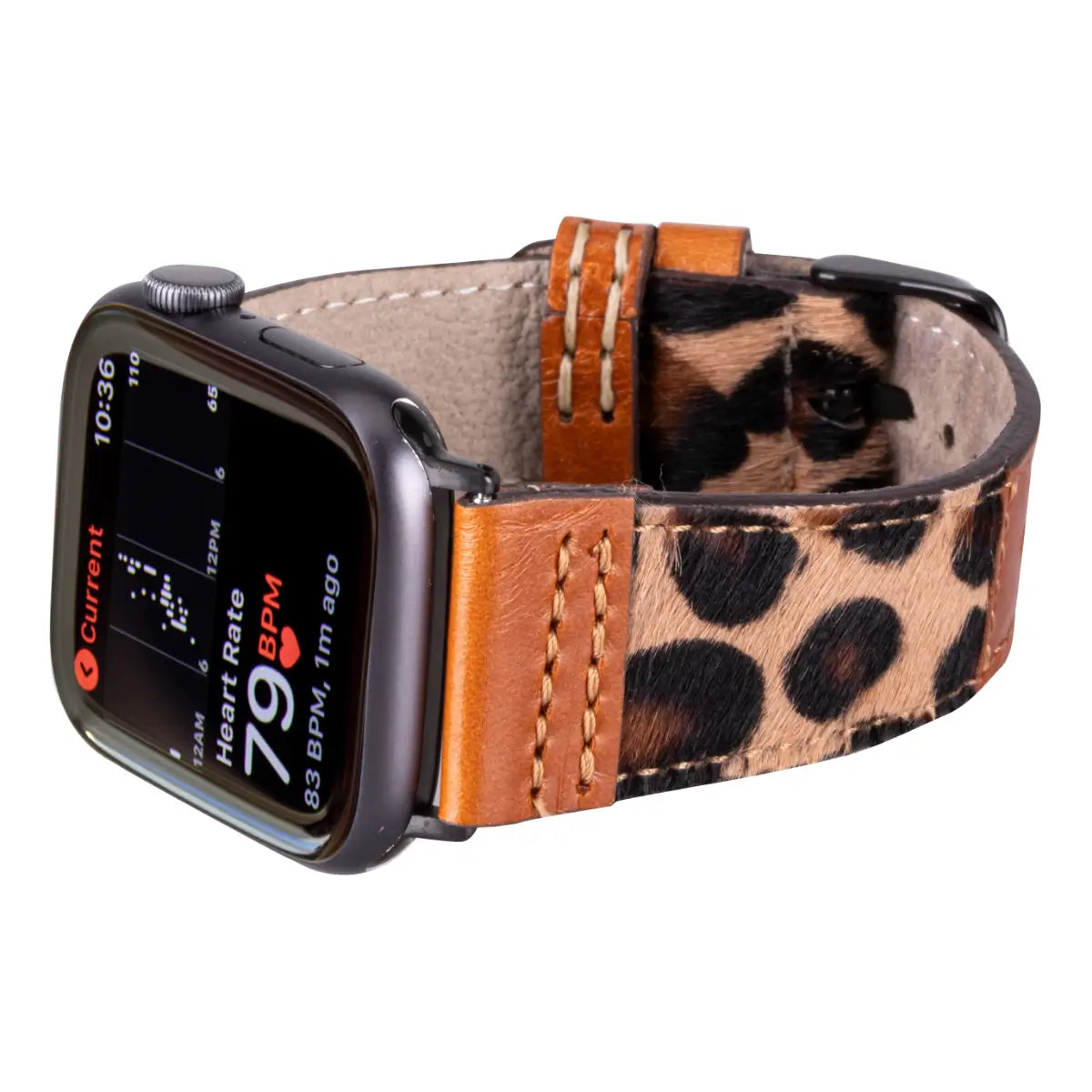 Leopard Pattern Leather Sport Apple Watch Band