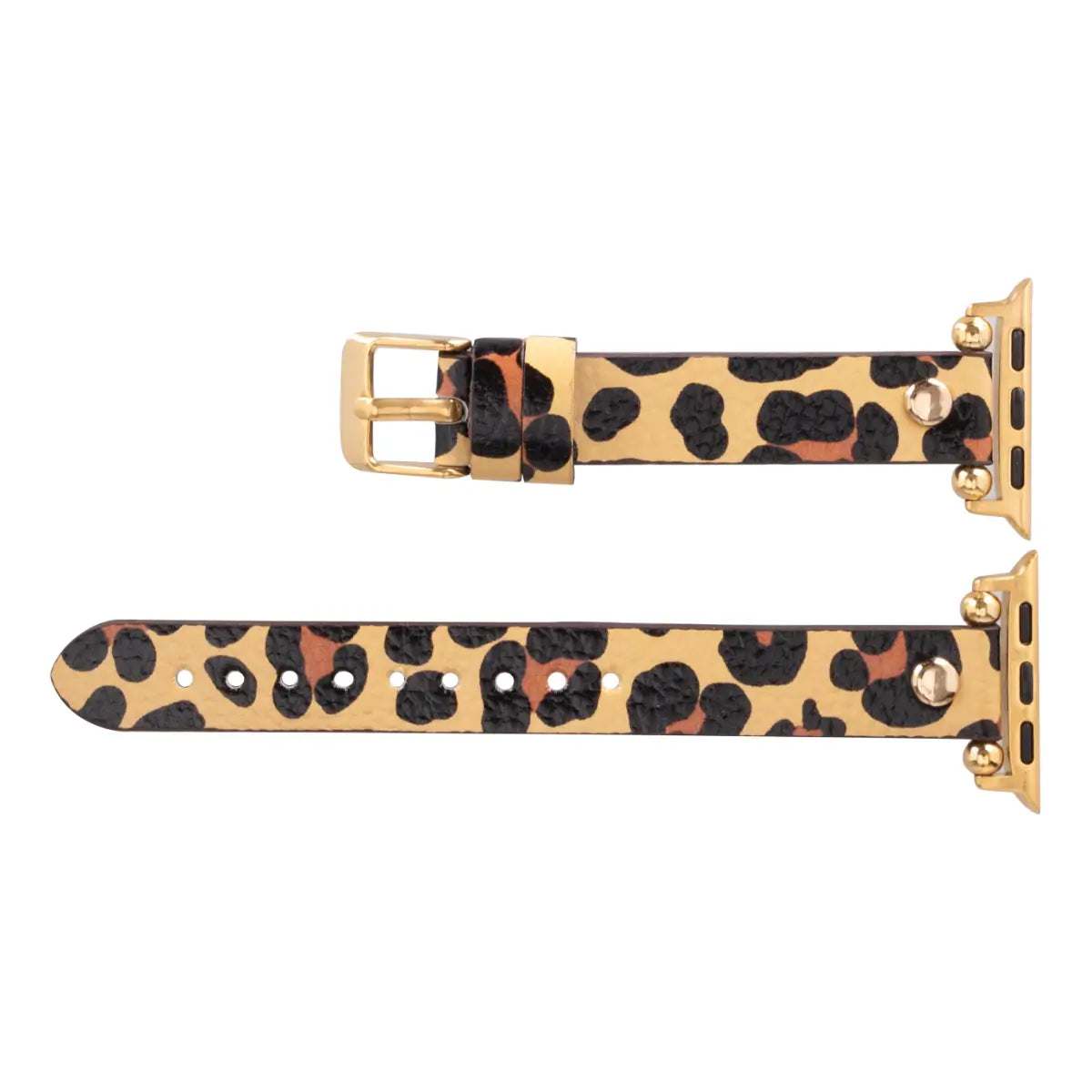 Leopard Pattern Leather Ultra Slim Apple Watch Band