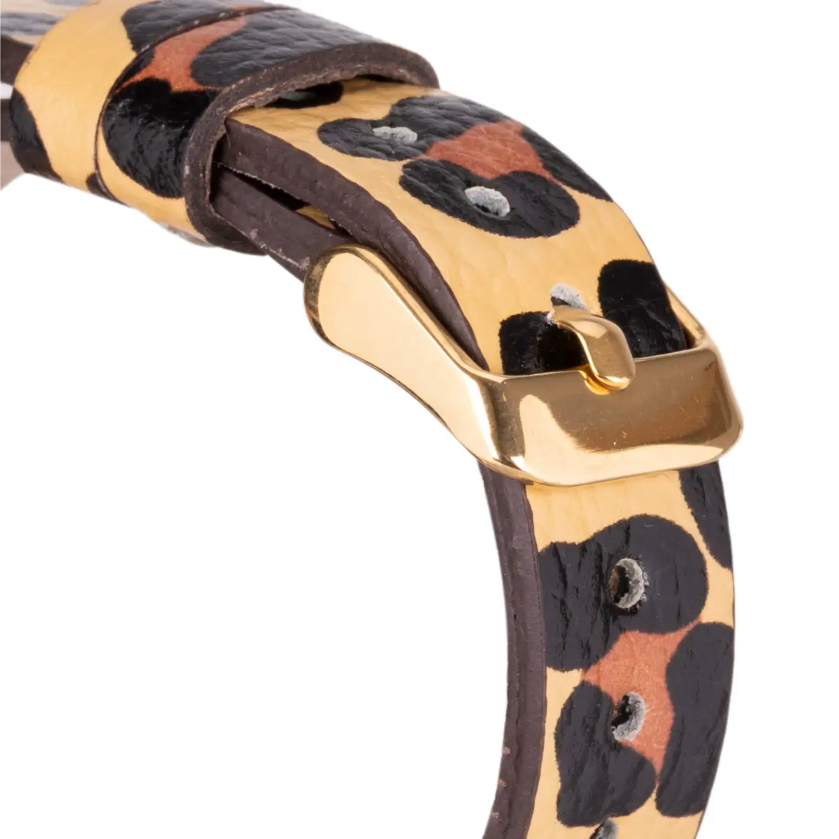 Leopard Pattern Leather Ultra Slim Apple Watch Band