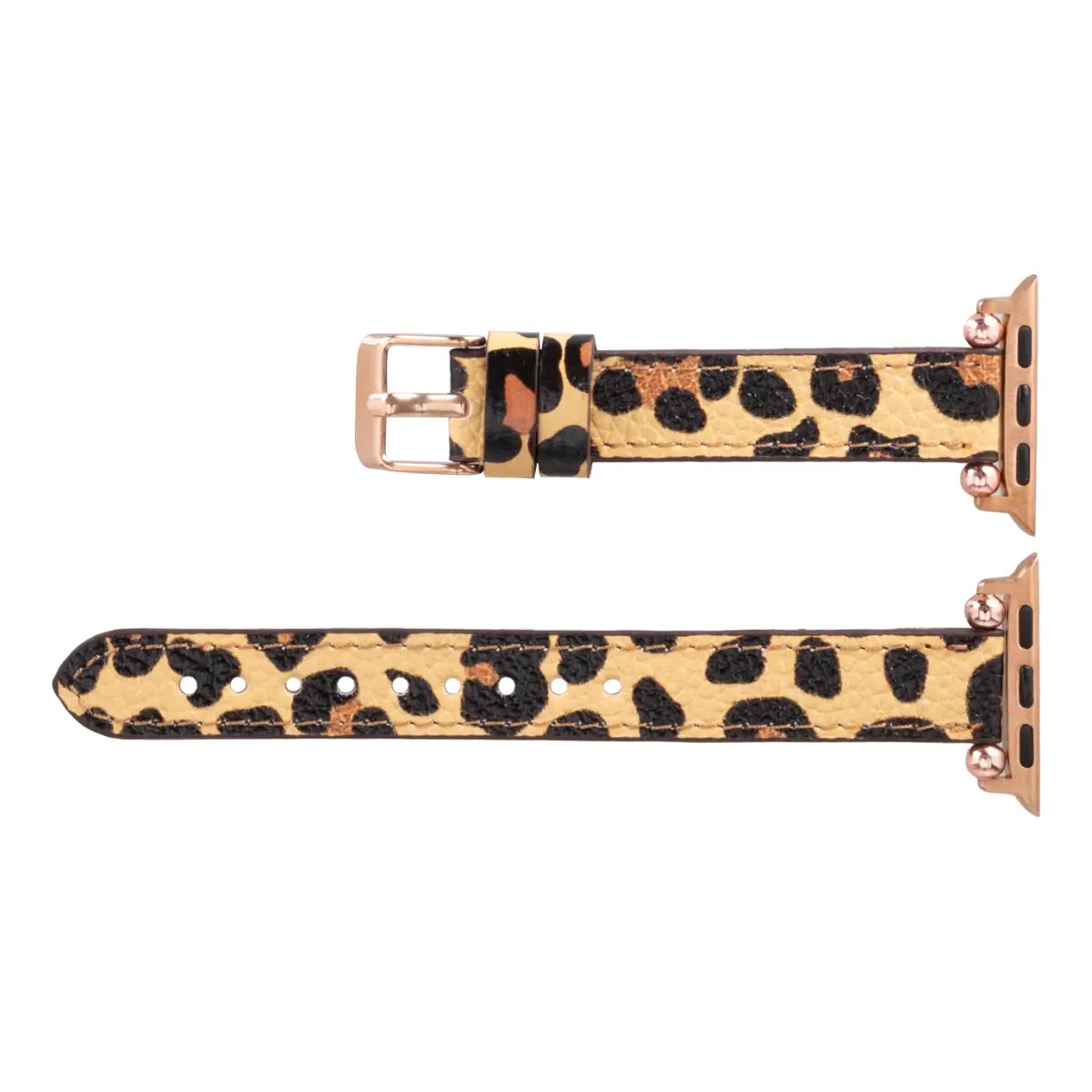 Leopard Pattern Leather Ultra Slim Apple Watch Band