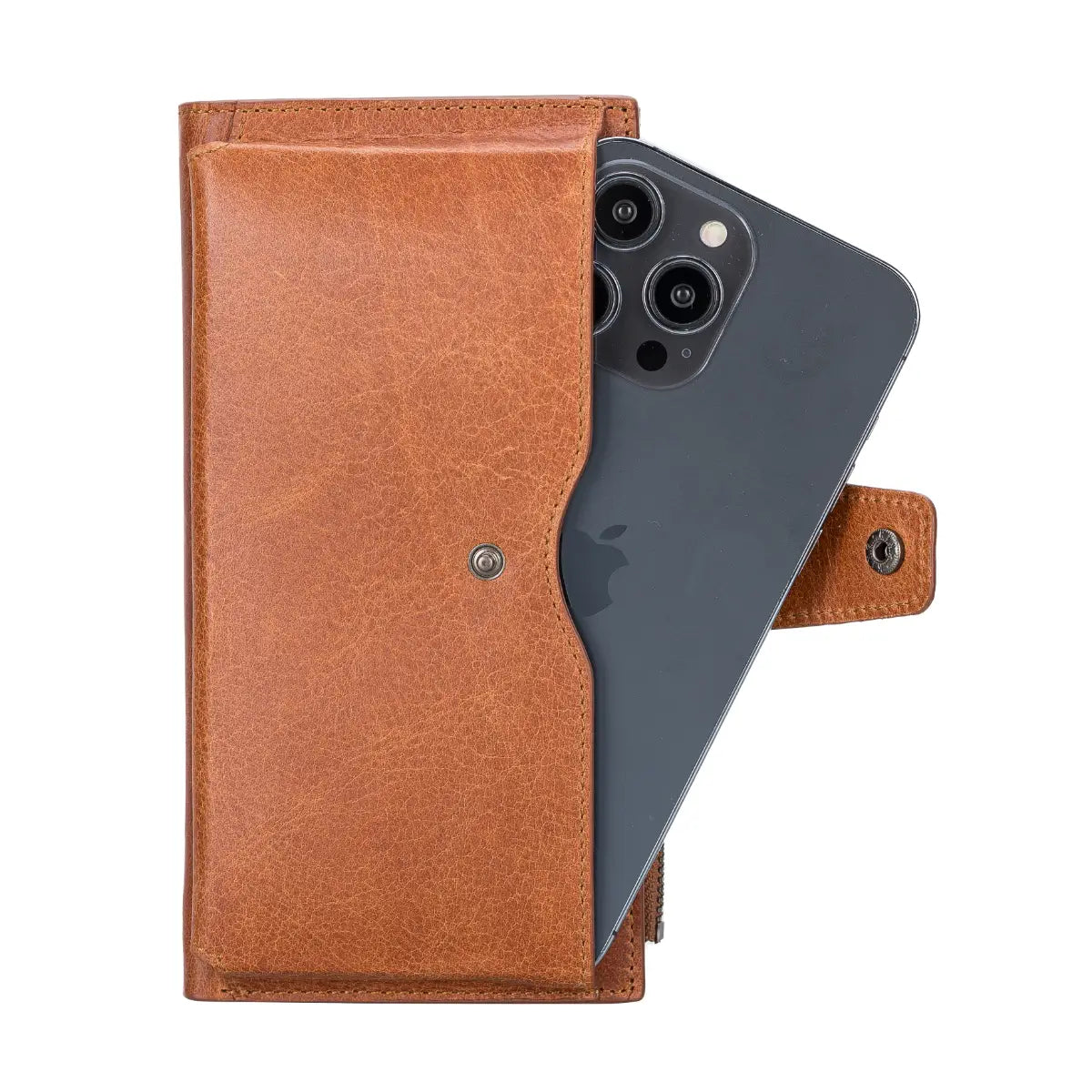 Women's Zipper Wallet-Tan (Lozan)