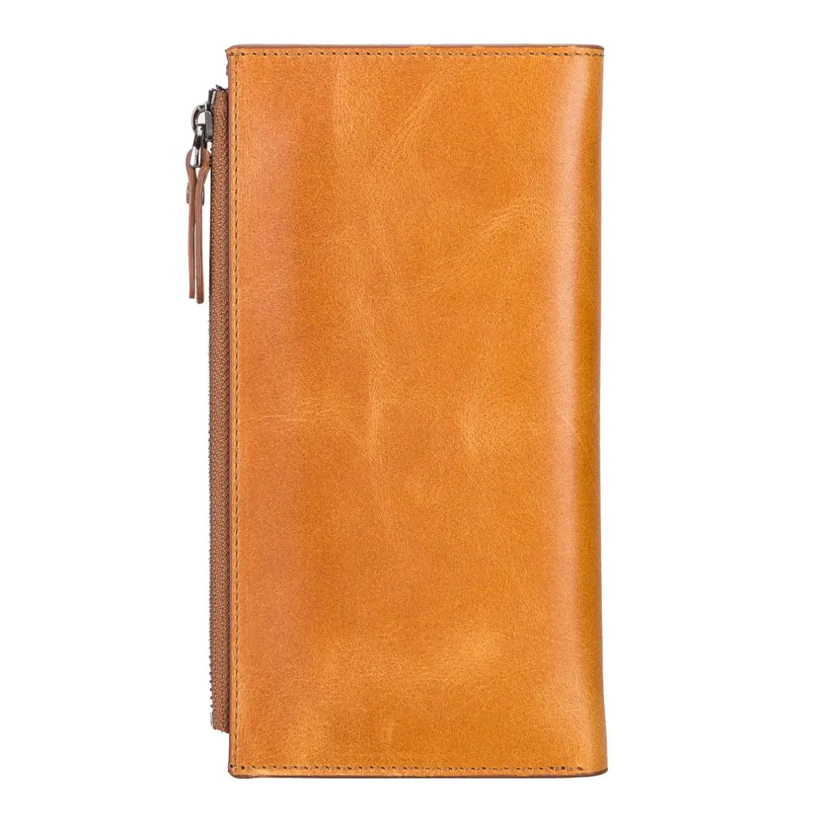 Women's Zipper Wallet-Camel Brown (Lozan)