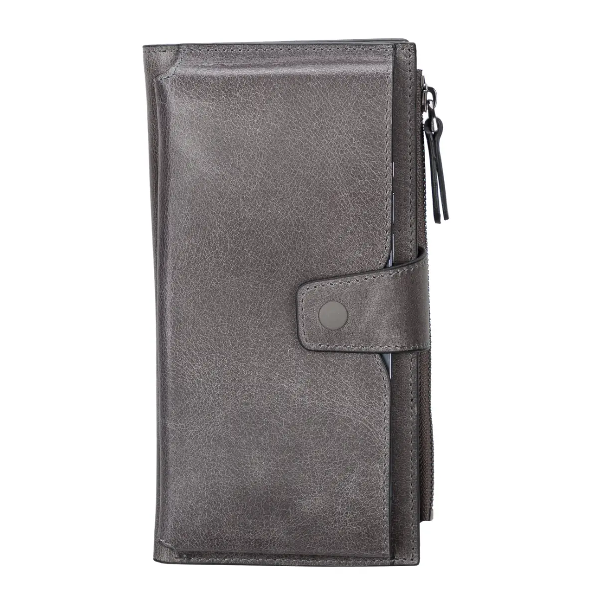 Women's Zipper Wallet-Gray (Lozan)