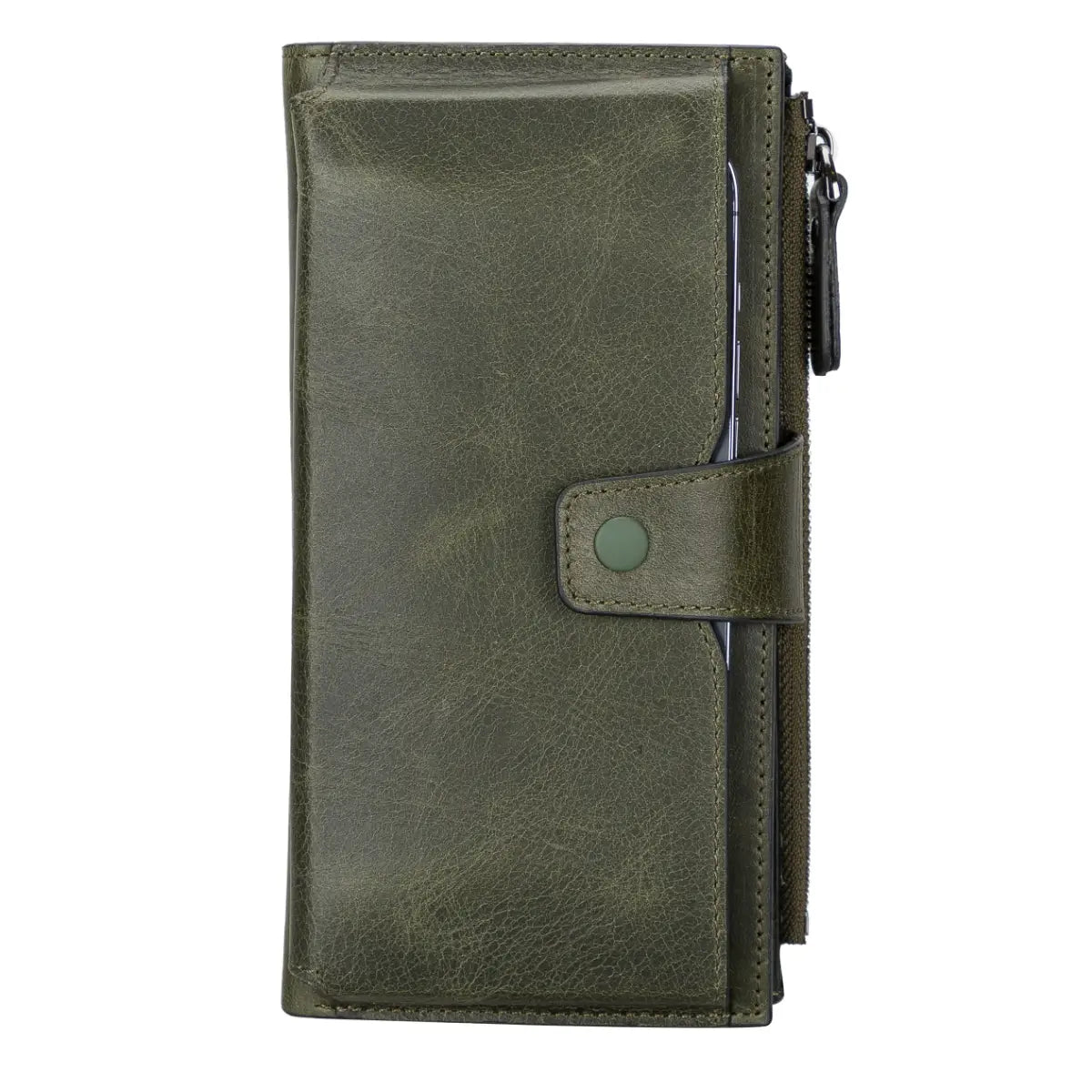 Women's Zipper Wallet-Green (Lozan)