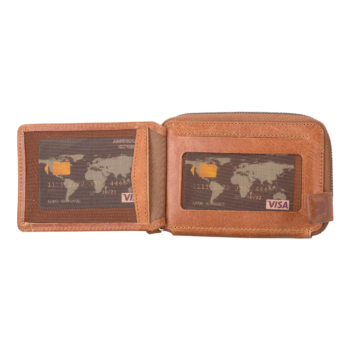 Lugano Leather Men's Wallet-Moccasin