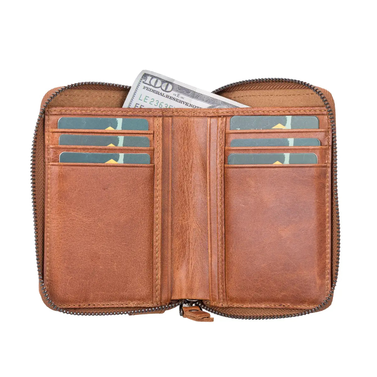 Lugano Leather Men's Wallet-Moccasin