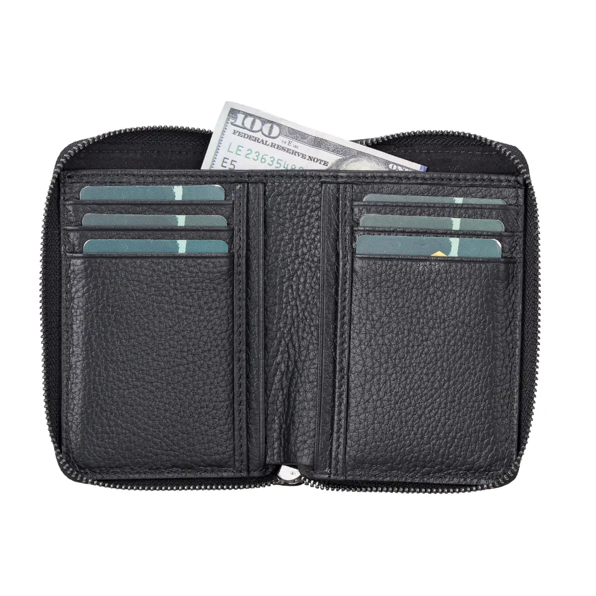 Lugano Leather Men's Wallet-Black