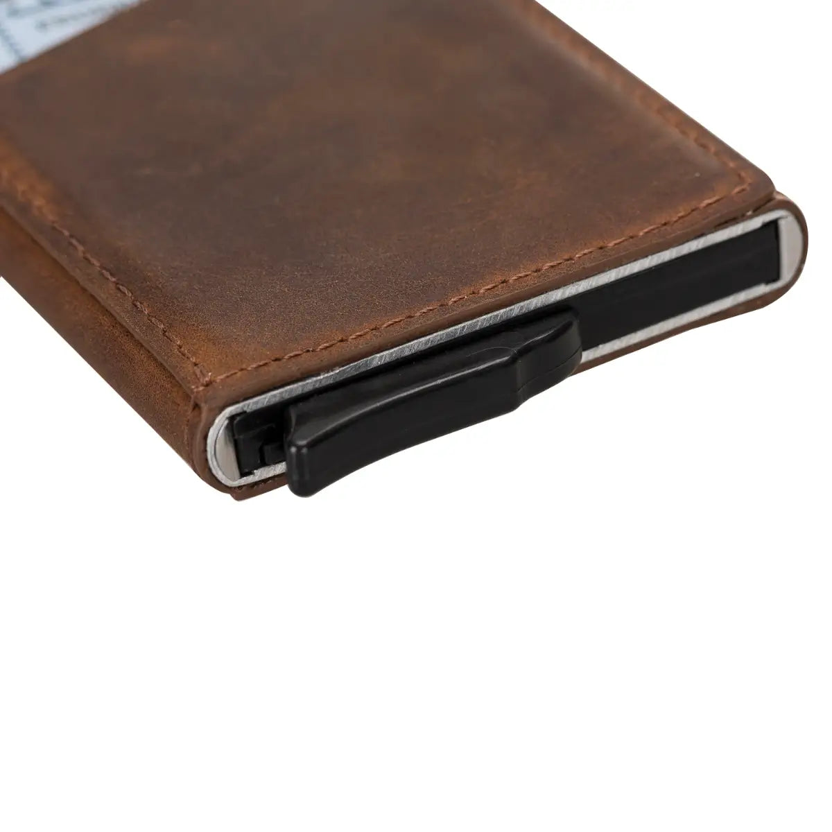 push up mechanism leather card holder