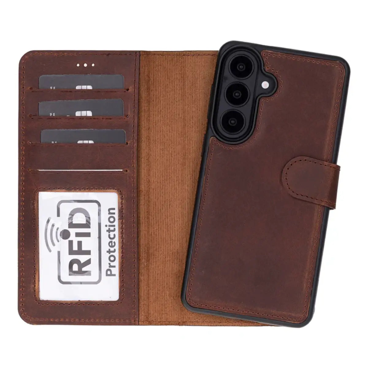 Galaxy S26 Leather Case - Distressed Brown (Vero)