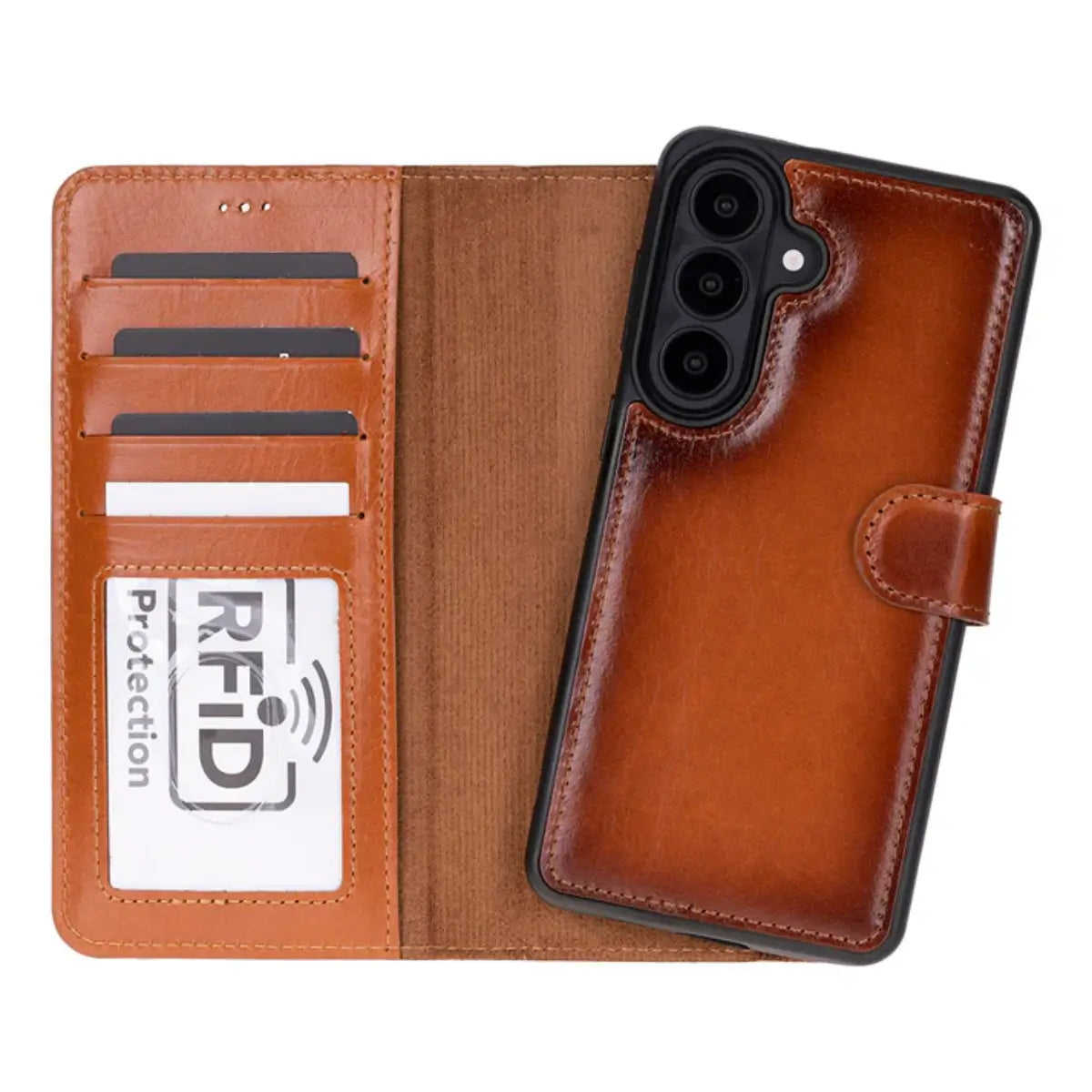 Galaxy S26 Leather Case - Burnished Tan (Vero)