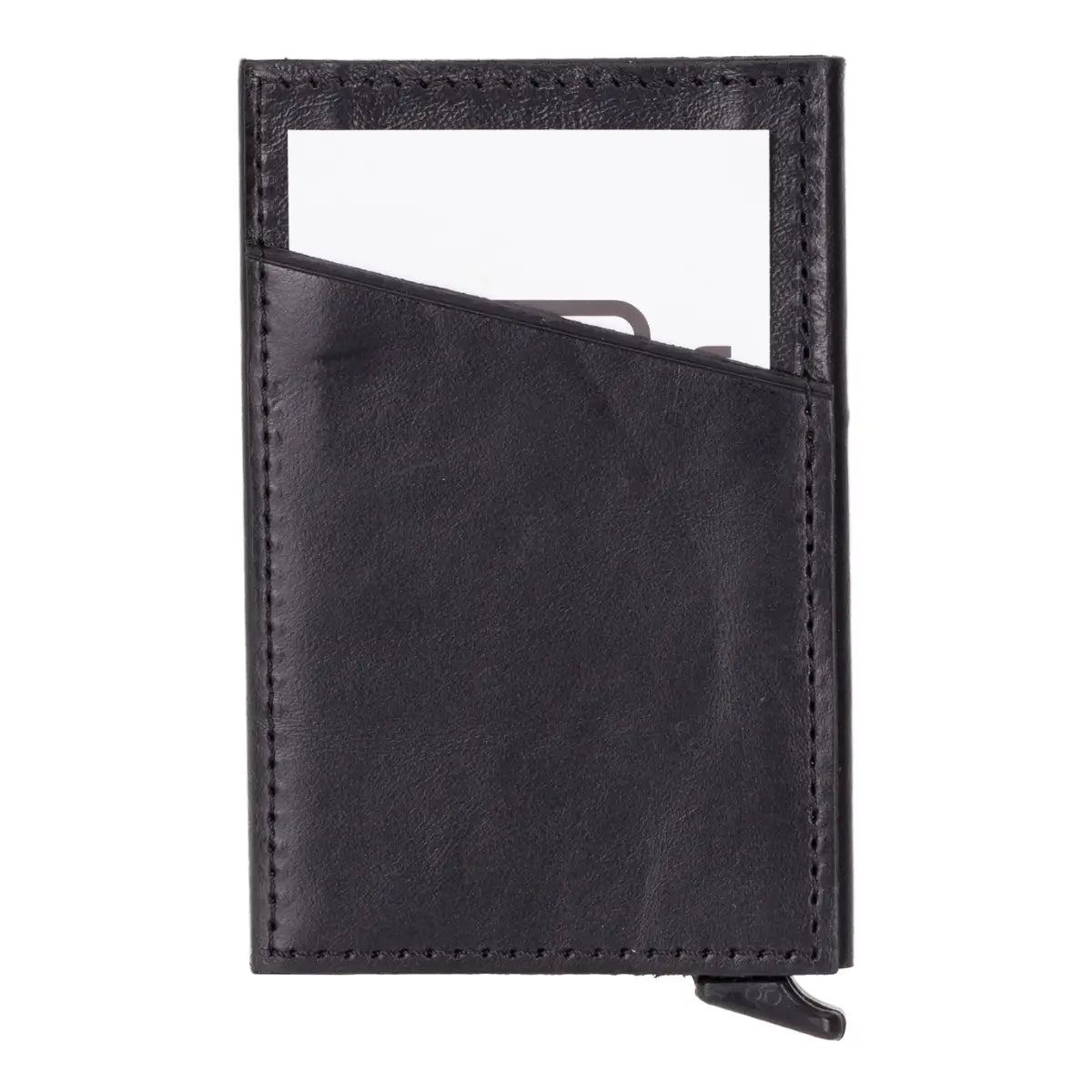 Black Leather Minimalist Card Holder