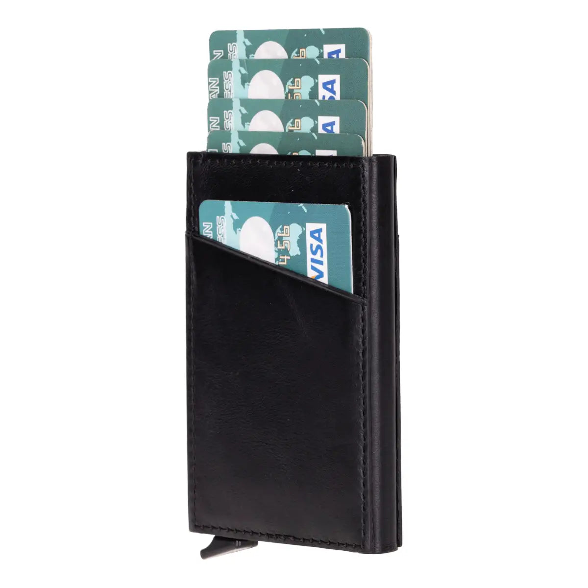 Black Leather Minimalist Card Holder