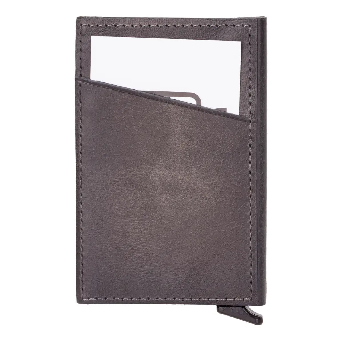 Torres Luxury Leather Card Holder-Burnished Gray